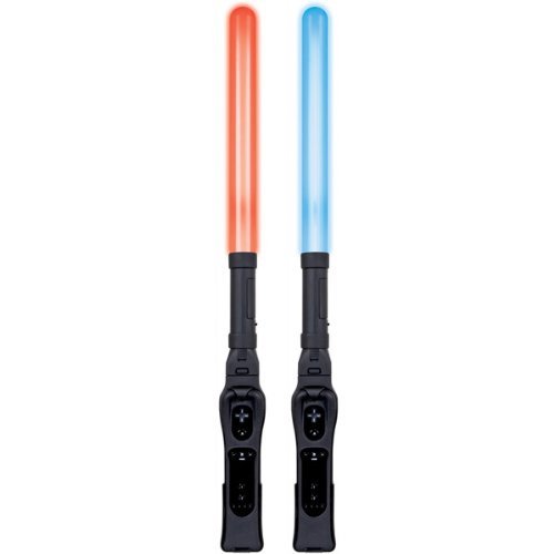 Dual Glow Sabers for Nintendo Wii - Light Up Sword Game Accessories for Star Wars & Action Games - Perfect for Cosplay, Gaming & Party Fun