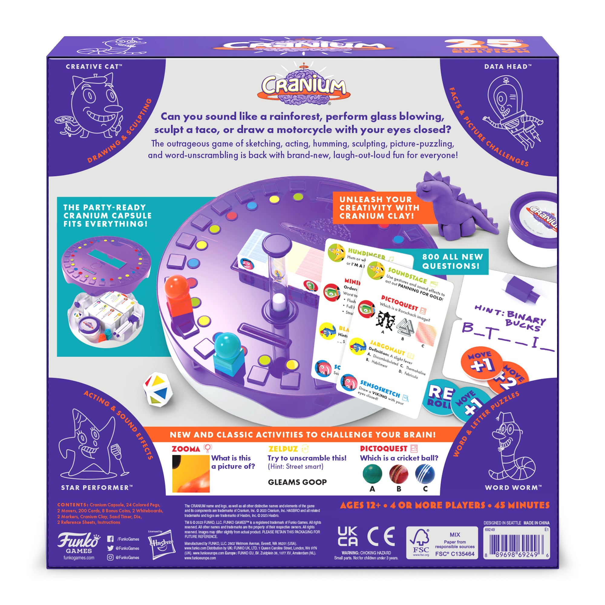 Cranium 25th Anniversary Edition Board Game - Family Party Game for Kids & Adults - Perfect for Game Nights, Birthday Parties & Team Building Activities