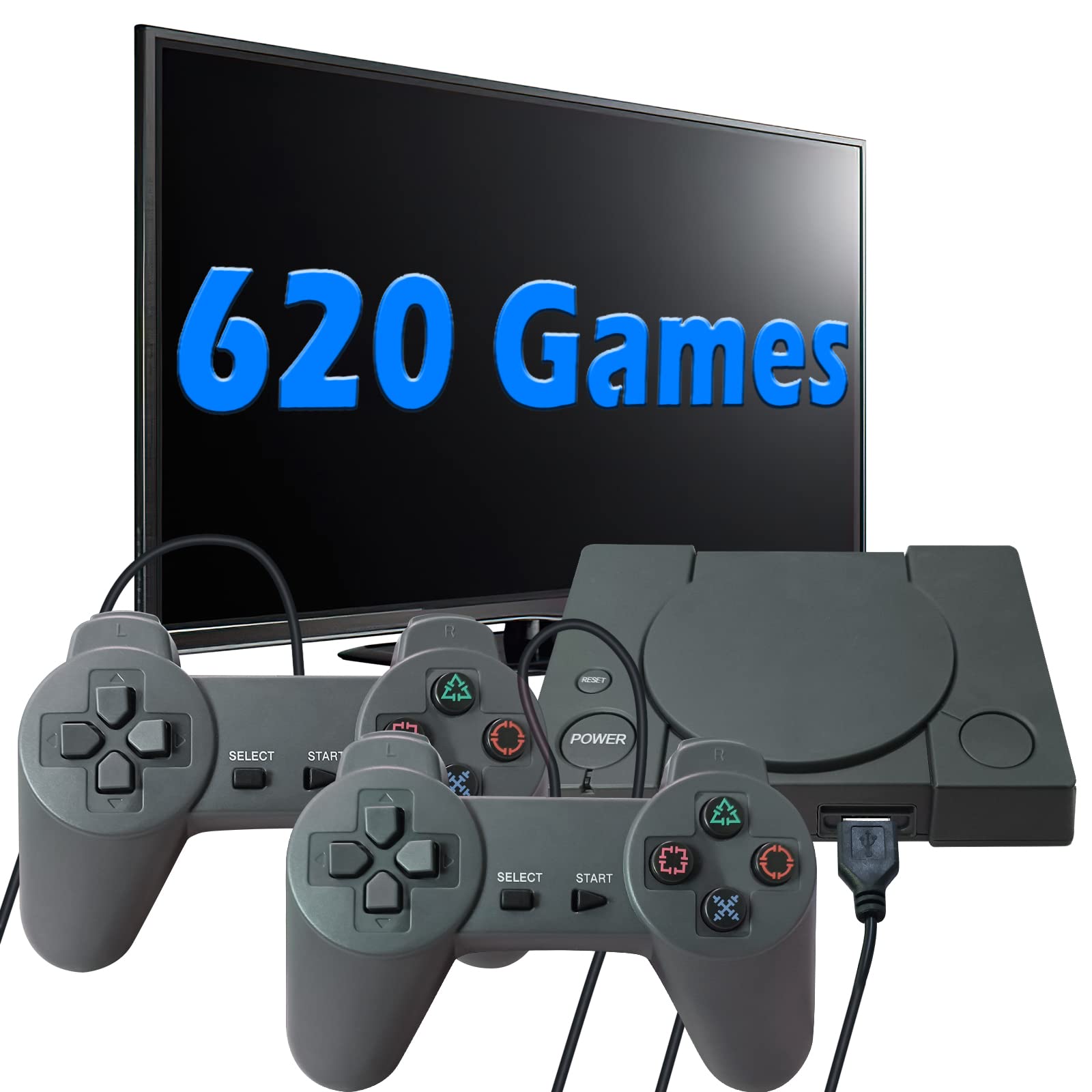 Fadist Retro Game Console with 620 Classic NES Games - 2 Wired Controllers, AV Output TV Video Game Player - Plug & Play Entertainment System - Perfect Gift for Kids, Family & Friends - Great for Family Game Nights & Nostalgic Gaming