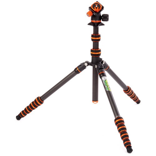 3 Legged Thing Punks Brian 2.0 Carbon Fiber Tripod with AirHed Neo 2.0 Ball Head (Black) - Lightweight Professional Camera Tripod for Travel, Photography & Videography