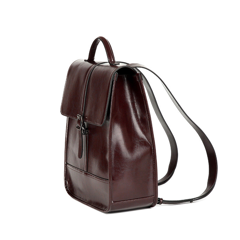 Premium Genuine Leather Backpack for Men & Women - Durable & Stylish Laptop Bag for Work, Travel & School - Water-Resistant & Spacious Design