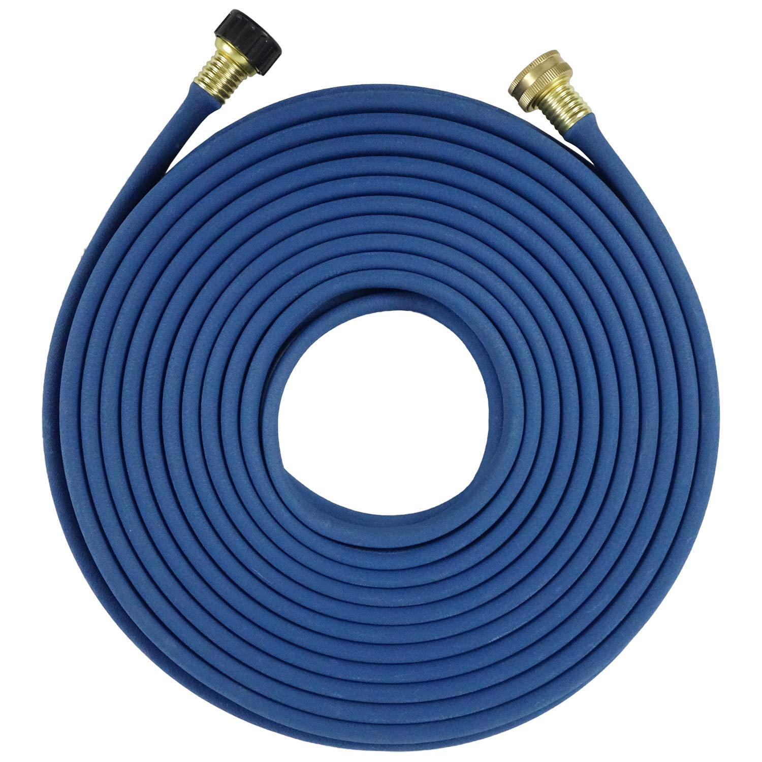 Premium 1/2 Inch x 50ft Garden Flat Soaker Hose - Heavy Duty Metal Connectors, Efficient Water Delivery for Flower Beds & Vegetable Patches - Saves 80% Water - Ideal for Landscaping, Lawn Irrigation & Drip Watering Systems