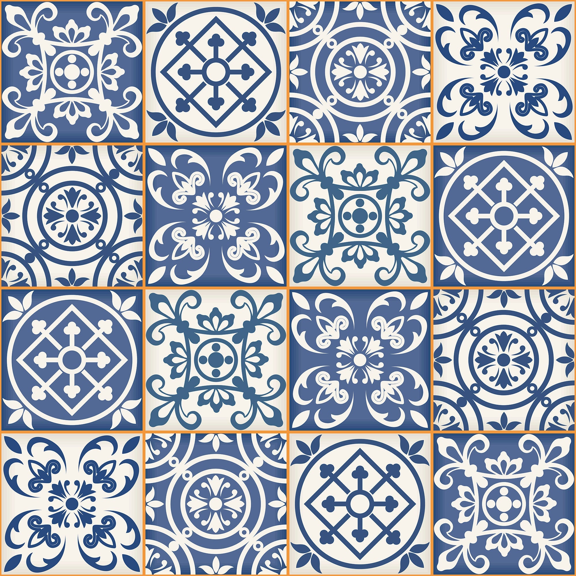 Blue Kitchen Wallpaper Sample - Waterproof & Peel-and-Stick - Perfect for Backsplash, Cabinets & Home Decor