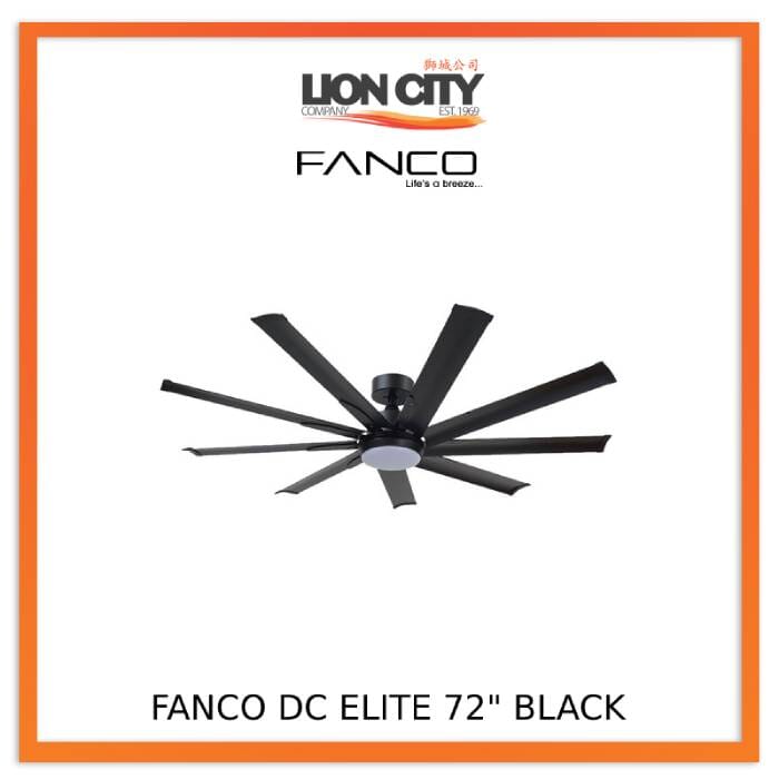 Fanco DC Elite 72 Inch Ceiling Fan with Remote Control - Energy Efficient Quiet Operation for Living Room, Bedroom, and Outdoor Spaces