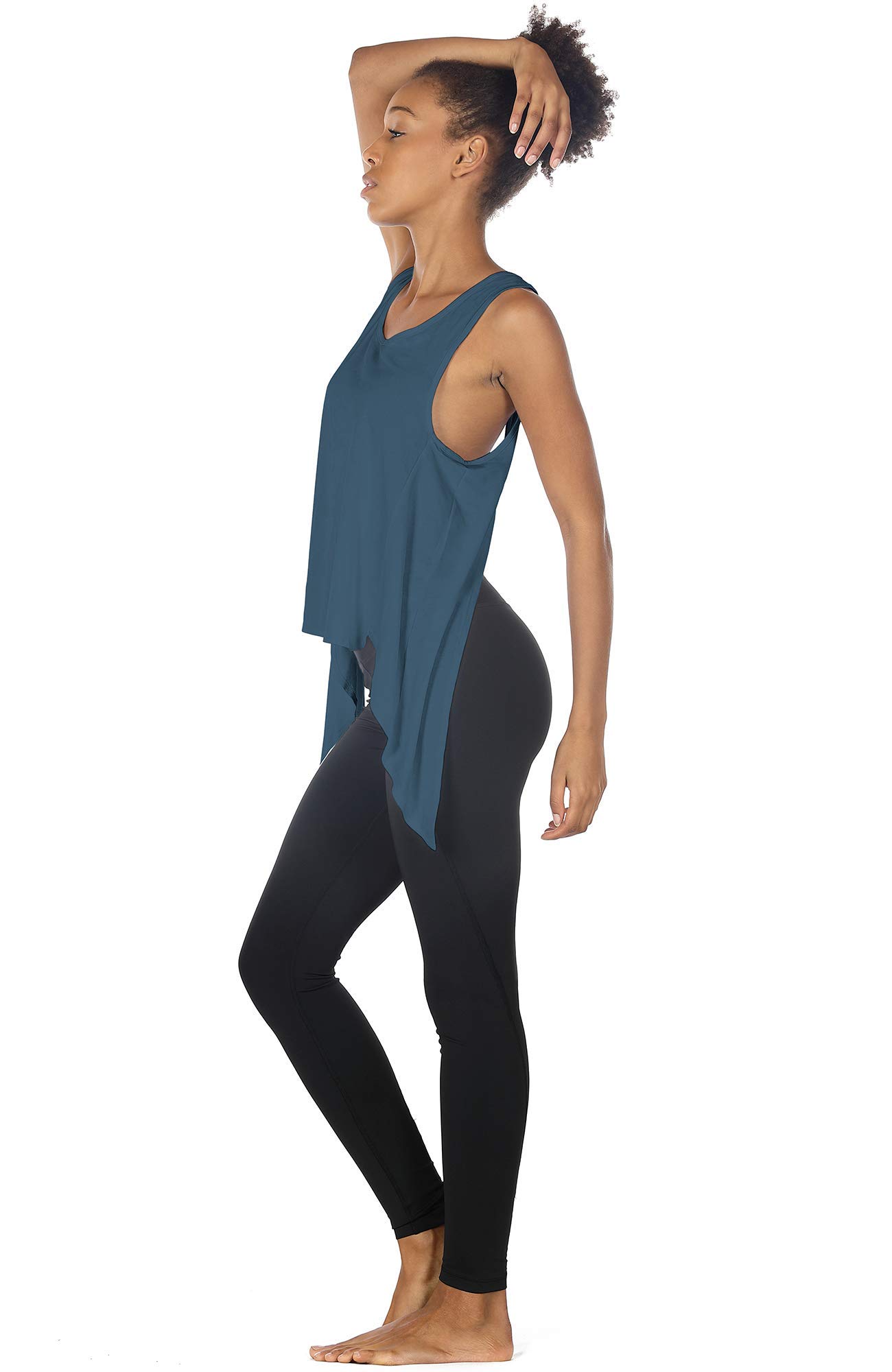 Icyzone Women's Tie Back Yoga Tops - Lightweight Workout Athletic Tank Tops, Breathable Gym Shirts for Yoga, Pilates & Fitness Training