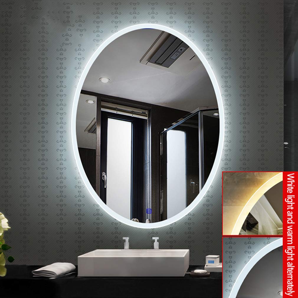ZYFA Bathroom Vanity Mirror with LED Lights - Wall Mounted Touch Screen Makeup Mirror for Shaving & Grooming - Perfect for Home, Hotel, Spa, and Salon Use - Modern Bathroom Decor with Adjustable Lighting