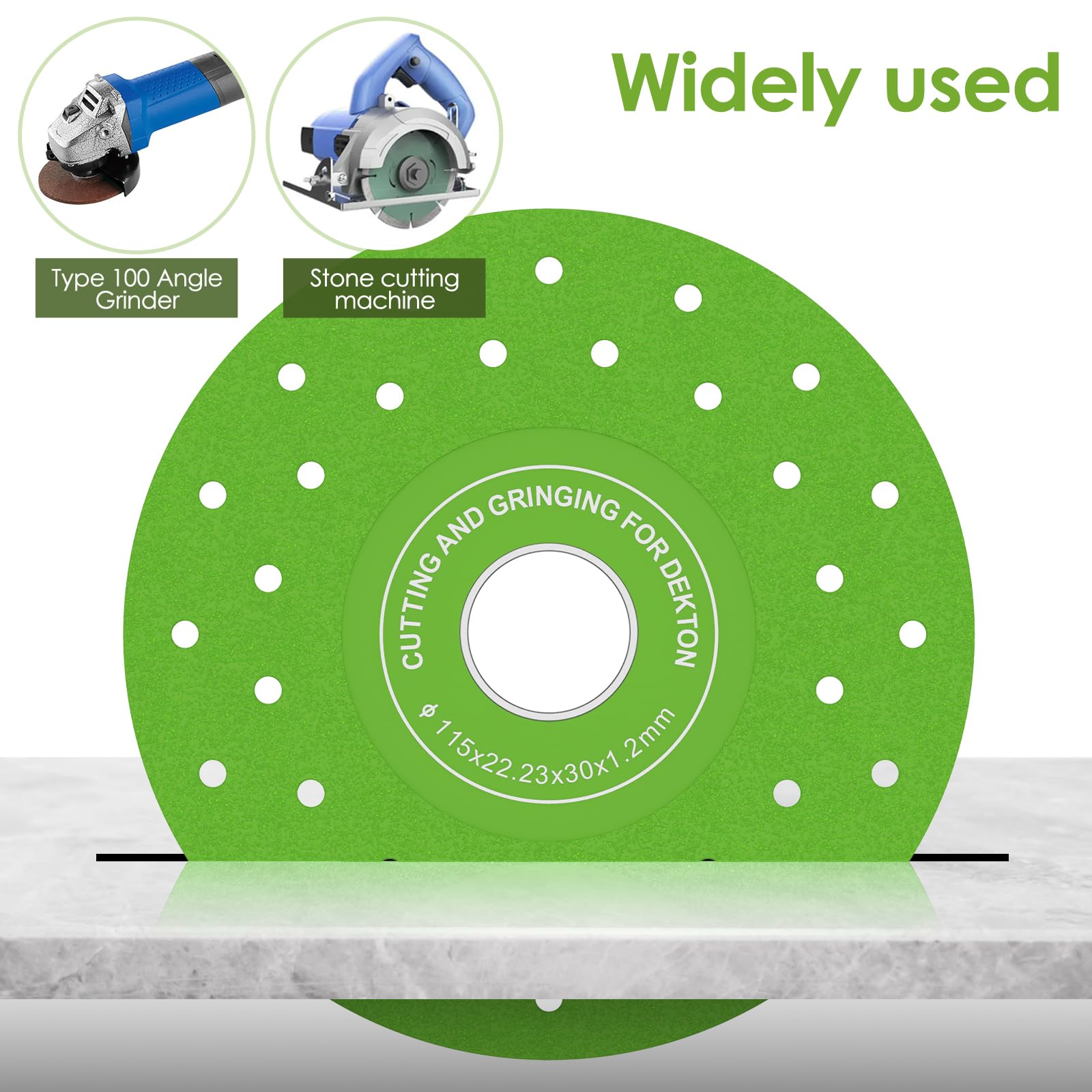 6PCS Diamond Saw Blades 115mm x 7/8 Inch - Ultra Thin Glass Cutting Disc & Flat Grinding Wheel for Angle Grinder - Perfect for Tile, Marble, Ceramic, Porous Stone Cutting - DIY Home Renovation & Professional Construction Projects