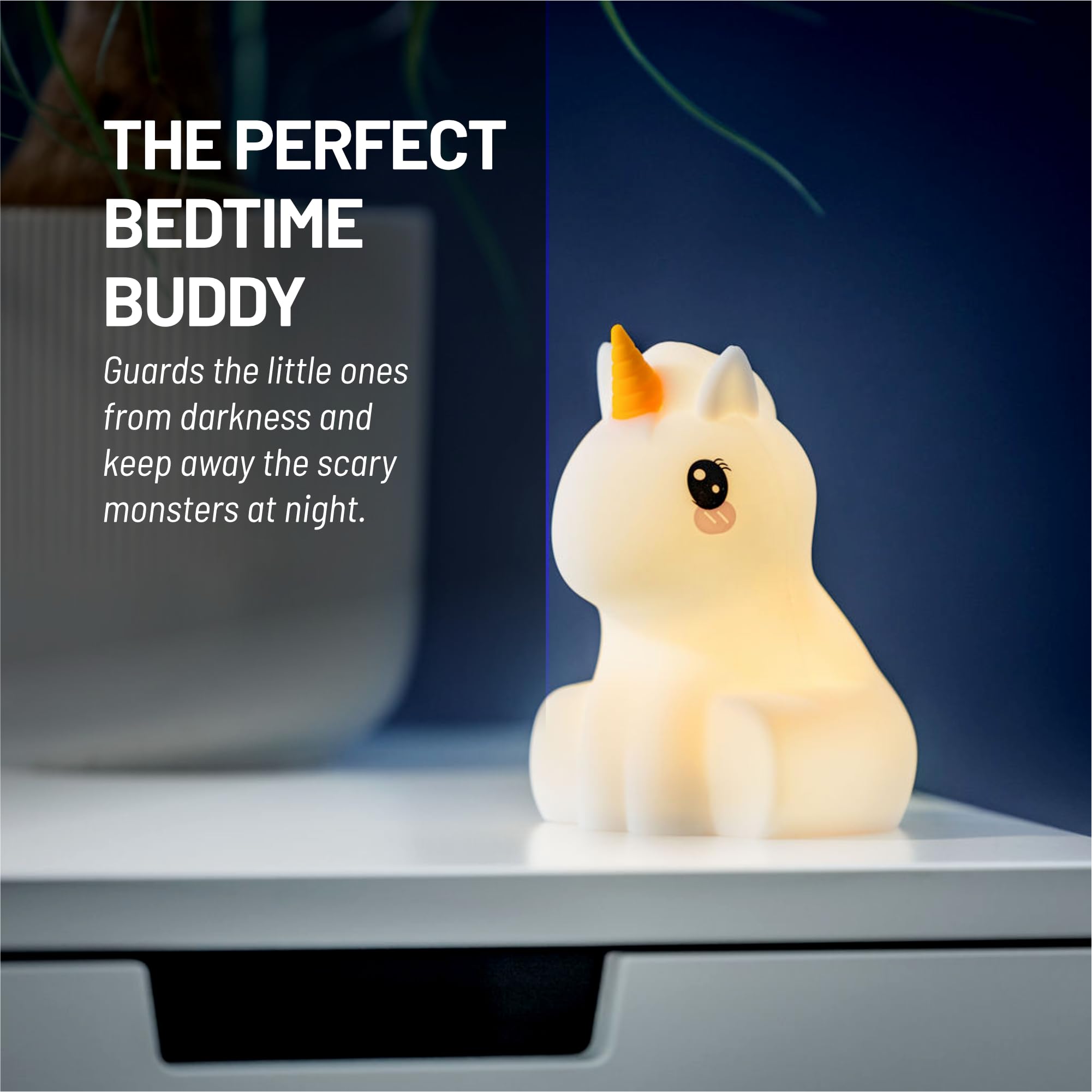 Lumipets Rechargeable Night Light for Kids - Cute Unicorn LED Lamp for Baby & Toddler Room, Soft Glow Nursery Light for Bedtime, Sleep Aid, and Kids Bedroom Decor