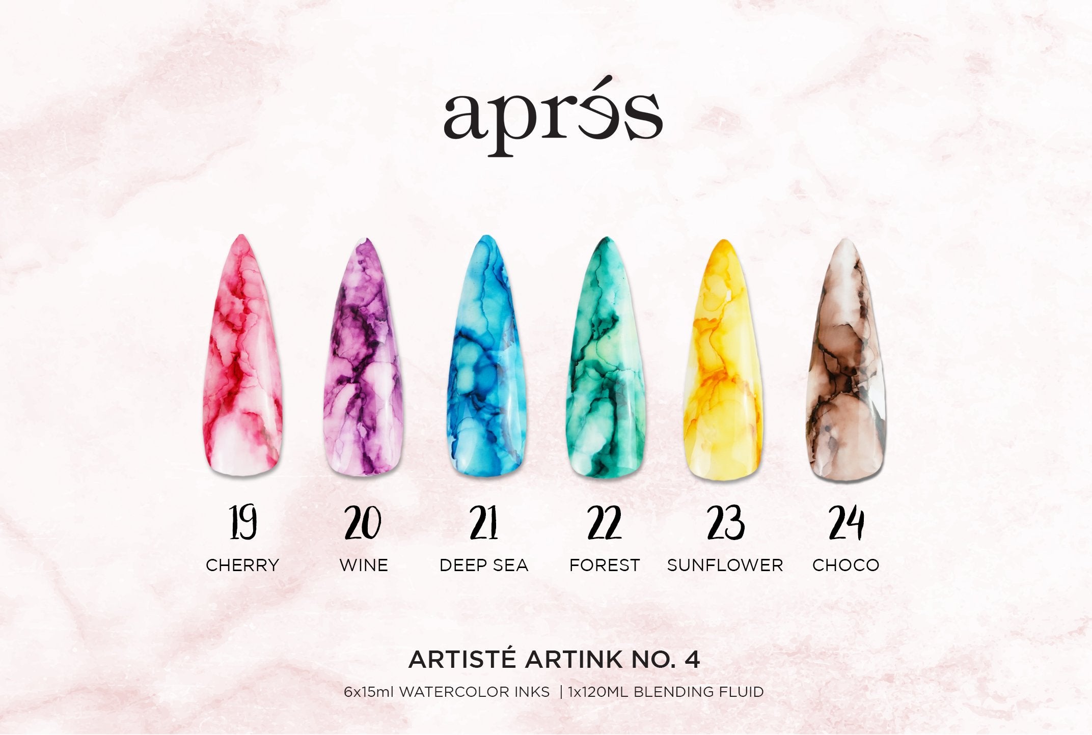APRES ARTISTE Premium Art Ink Set - 4 Vibrant Colors for Professional Calligraphy, Watercolor & Illustration | Perfect for Artists, Designers & Craft Enthusiasts