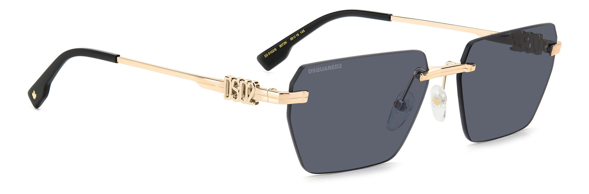 DSQUARED2 D2 0102/S Sunglasses - Polarized UV Protection Aviator Style for Men & Women - Perfect for Driving, Outdoor Sports & Fashion Accessories