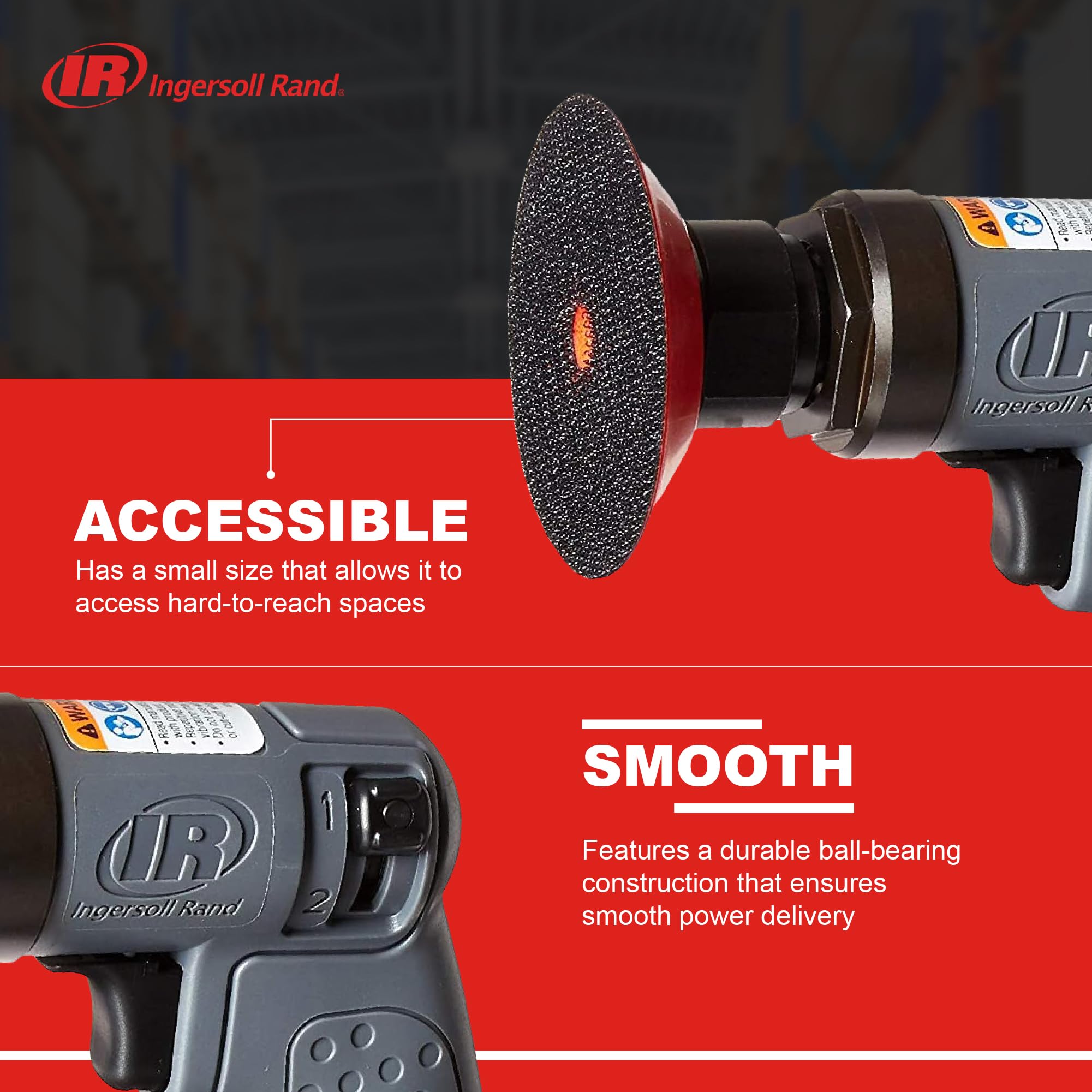 Ingersoll Rand 3128KA Mini Random Orbital Sander Kit with 3