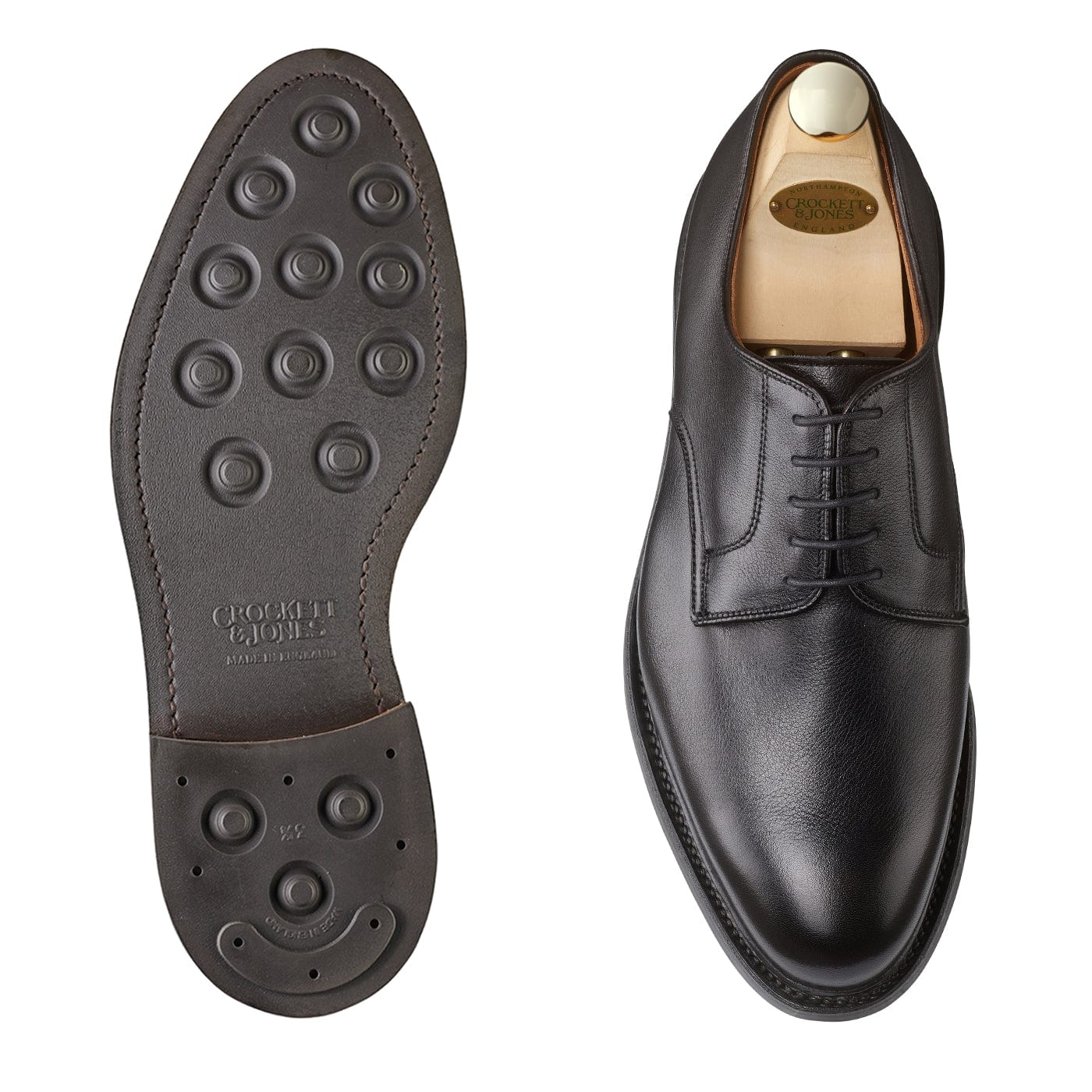 Premium Grasmere Black Milled Calf Leather Shoes - Handcrafted Dress Shoes for Men | Formal & Business Occasions, Office Wear, Weddings & Special Events