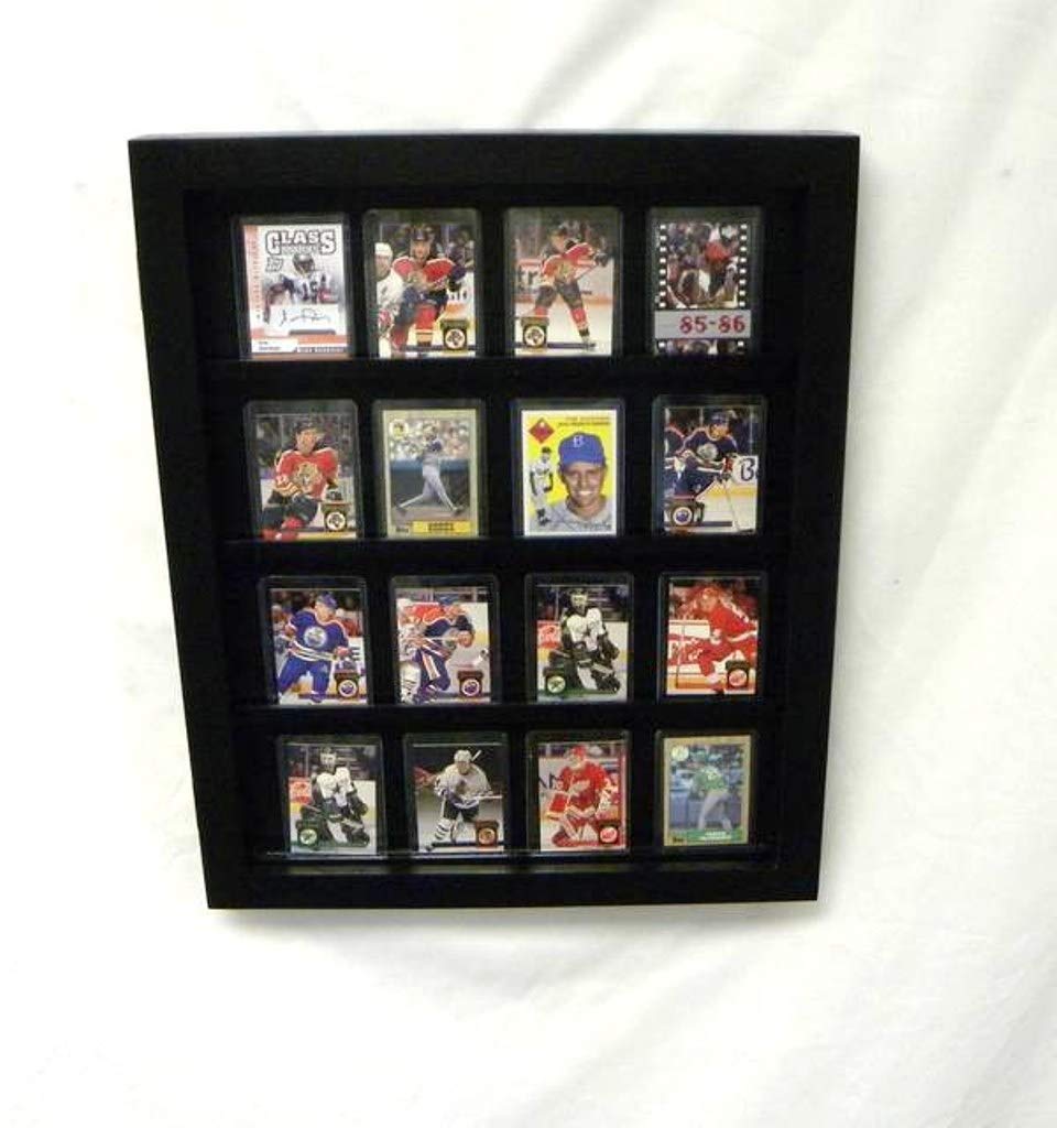 Premium Black Card Display Case for 20 Ungraded Sports Cards - Perfect for Baseball, Football & Basketball Card Collectors - Ideal for Home, Office & Trade Show Displays