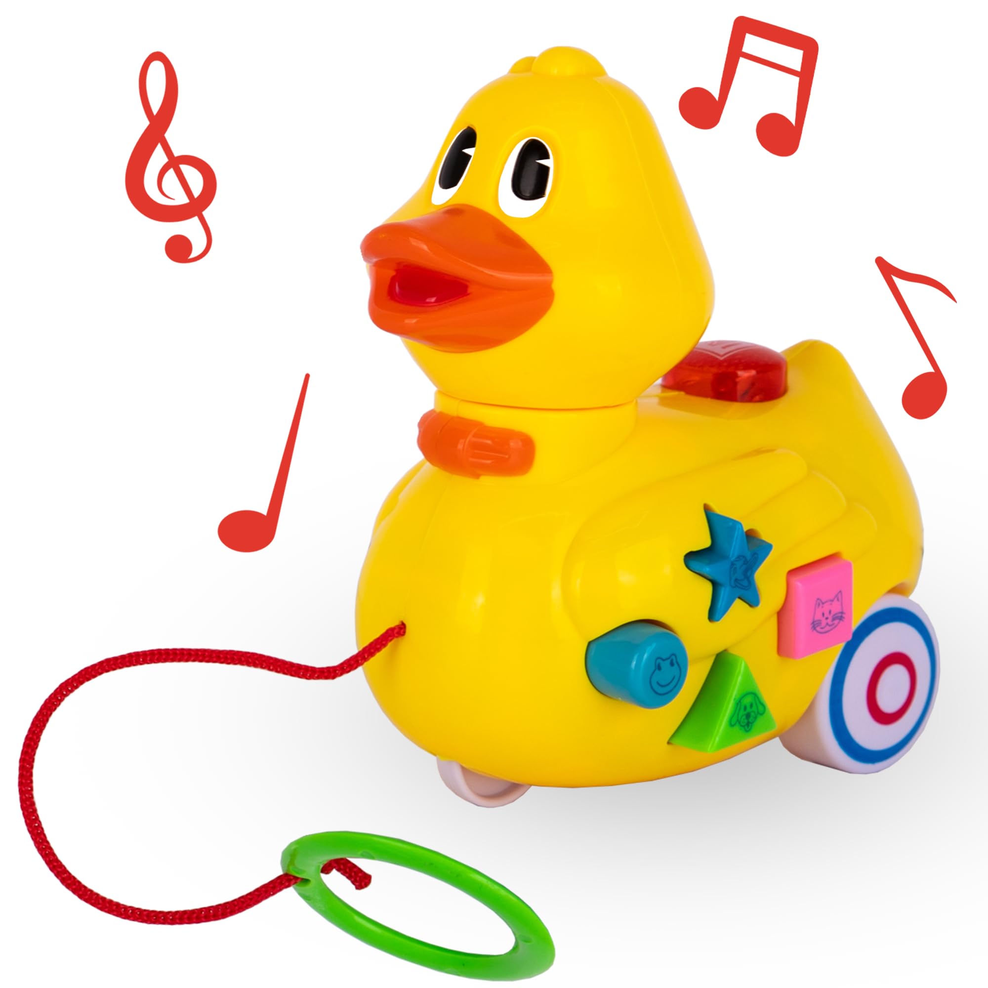 ArtCreativity Musical Duck Pull Toy for Toddlers & Babies - Light-Up Walking Duck with Sounds & Music - Interactive Educational Toy for 1-3 Year Olds - Perfect Gift for Boys & Girls - Great for Playtime, Learning & Early Childhood Development