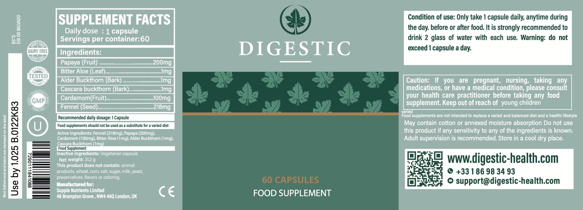 Digestic - Natural Laxative for Constipation Relief, Stool Softener for Adults, Bloating & Gas Relief | Supports Digestive Health & Regularity for Daily Comfort
