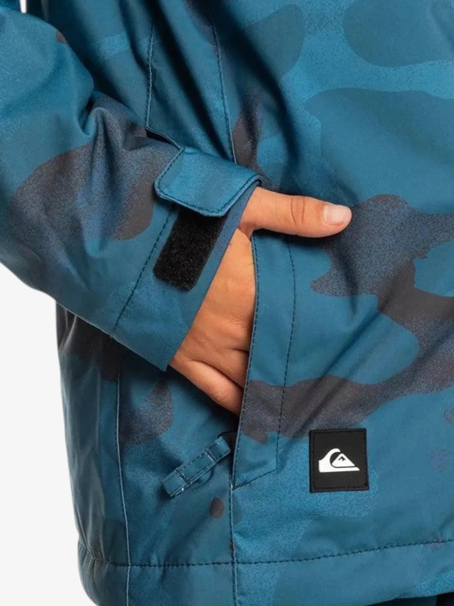 Quiksilver Snow Mission Printed Kids' Camouflage Snow Jacket - Blue Camo Winter Coat for Boys & Girls - Perfect for Skiing, Snowboarding & Outdoor Winter Adventures