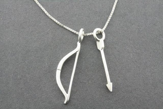 Elegant Bow and Arrow Necklace for Women - Sterling Silver Jewelry Gift for Archery Lovers - Perfect for Outdoor Adventures and Fashion Accessories