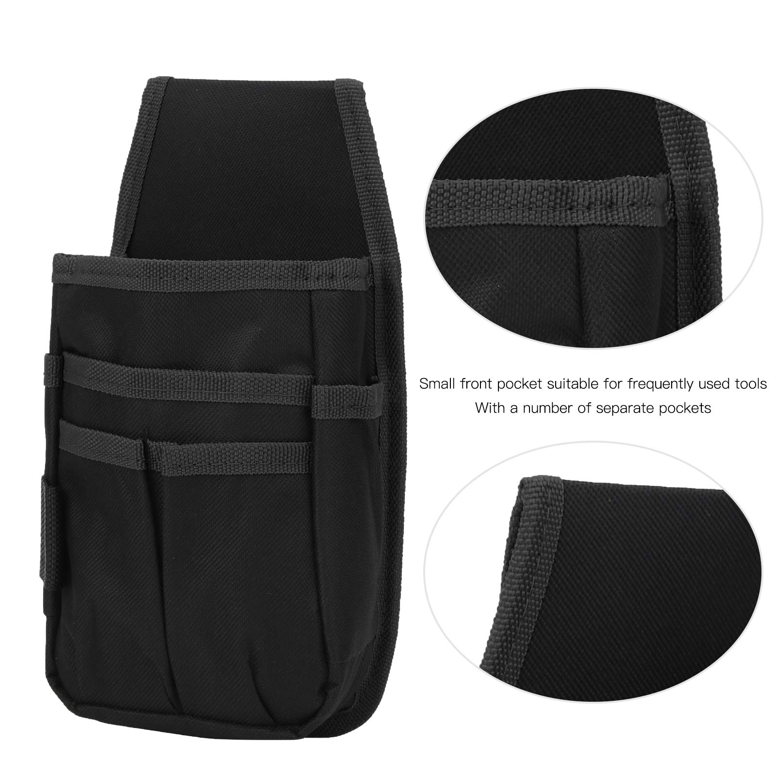 Cyrank Electrician Tool Waist Pouch - Durable Multi-Pocket Tool Belt for Electricians, Handymen & DIY Projects | Compact Hardware Tool Organizer with Black Edge Trim | Perfect for Construction, Home Repairs & Outdoor Work