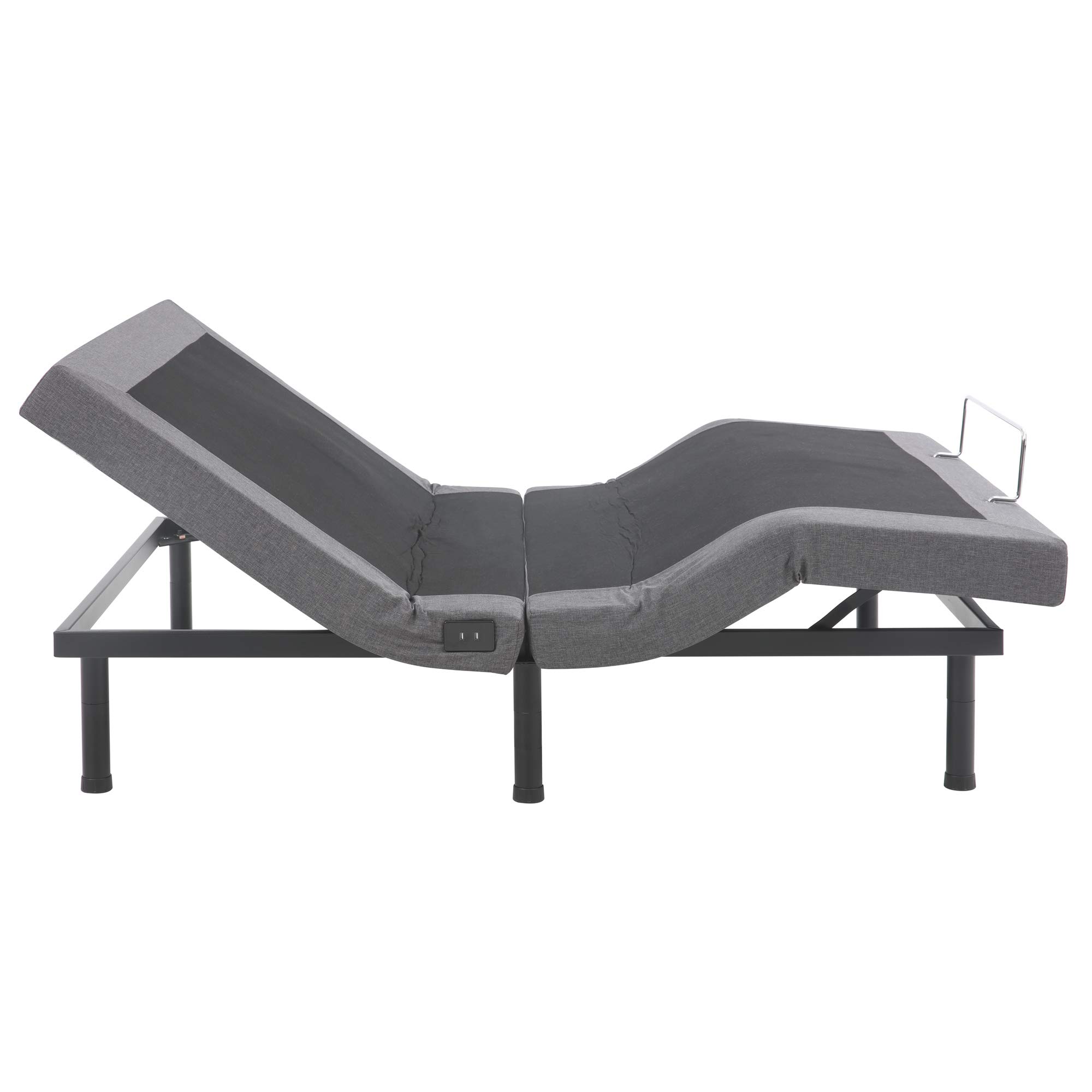Classic Brands Adjustable Bed Base with Massage & Wireless Remote - Twin XL Size, Black Upholstered Frame | 10-Inch Cool Gel Memory Foam Mattress, CertiPUR-US Certified Bed-in-a-Box | Perfect for Back Pain Relief, Home Theater Setup & Zero Gravity Sleeping