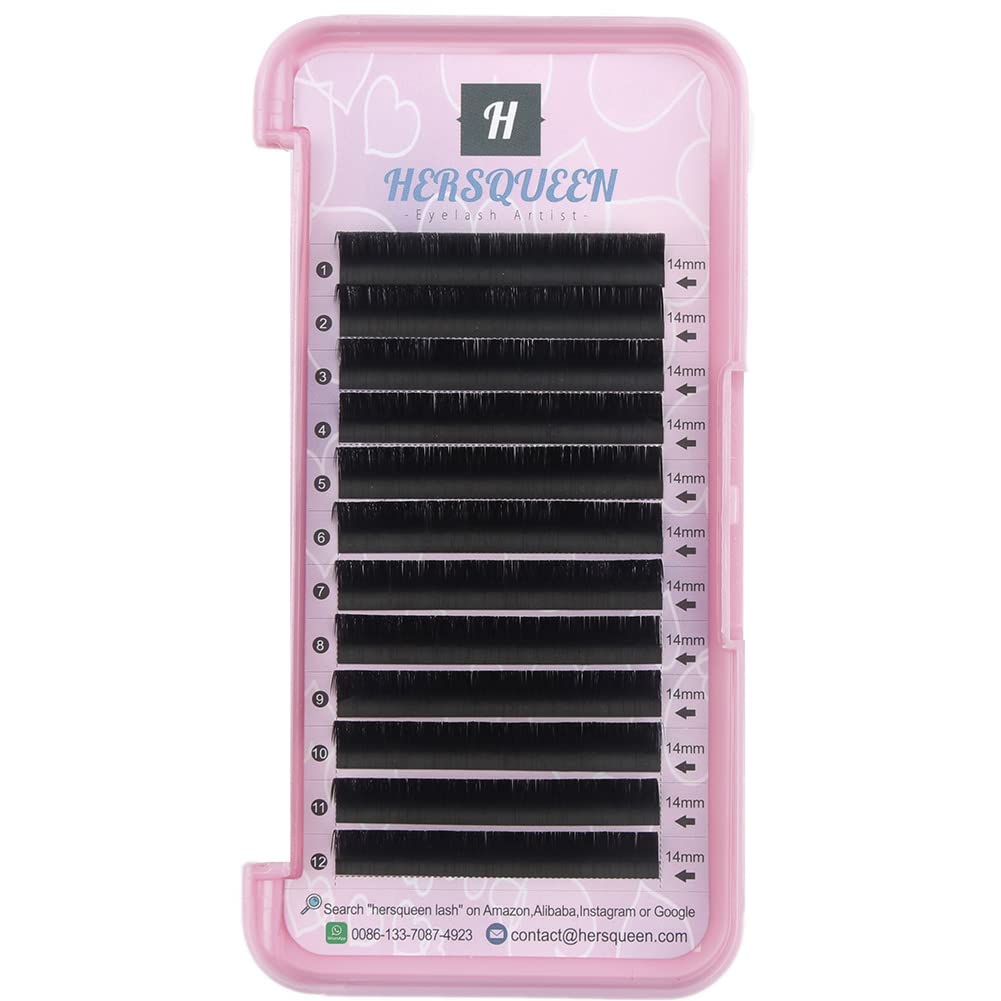 0.05 Russian Volume Eyelash Extensions - Cashmere Mink Lashes with C/D Curls for Salon & Home Use | Semi-Permanent Individual False Eyelashes | Natural Volume Fan Silk Lashes for Bridal, Party & Daily Makeup Looks