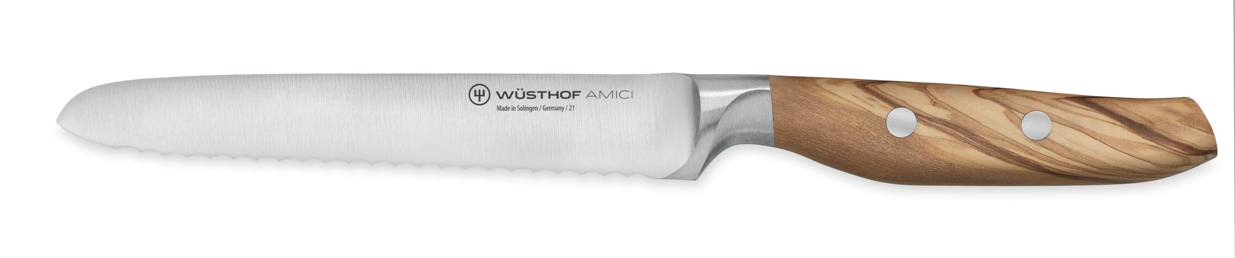 Wusthof 5 Amici Serrated Utility Knife - Premium Stainless Steel Kitchen Knife for Slicing, Chopping & Peeling - Perfect for Fruits, Bread & Vegetables (Model 1011301614)