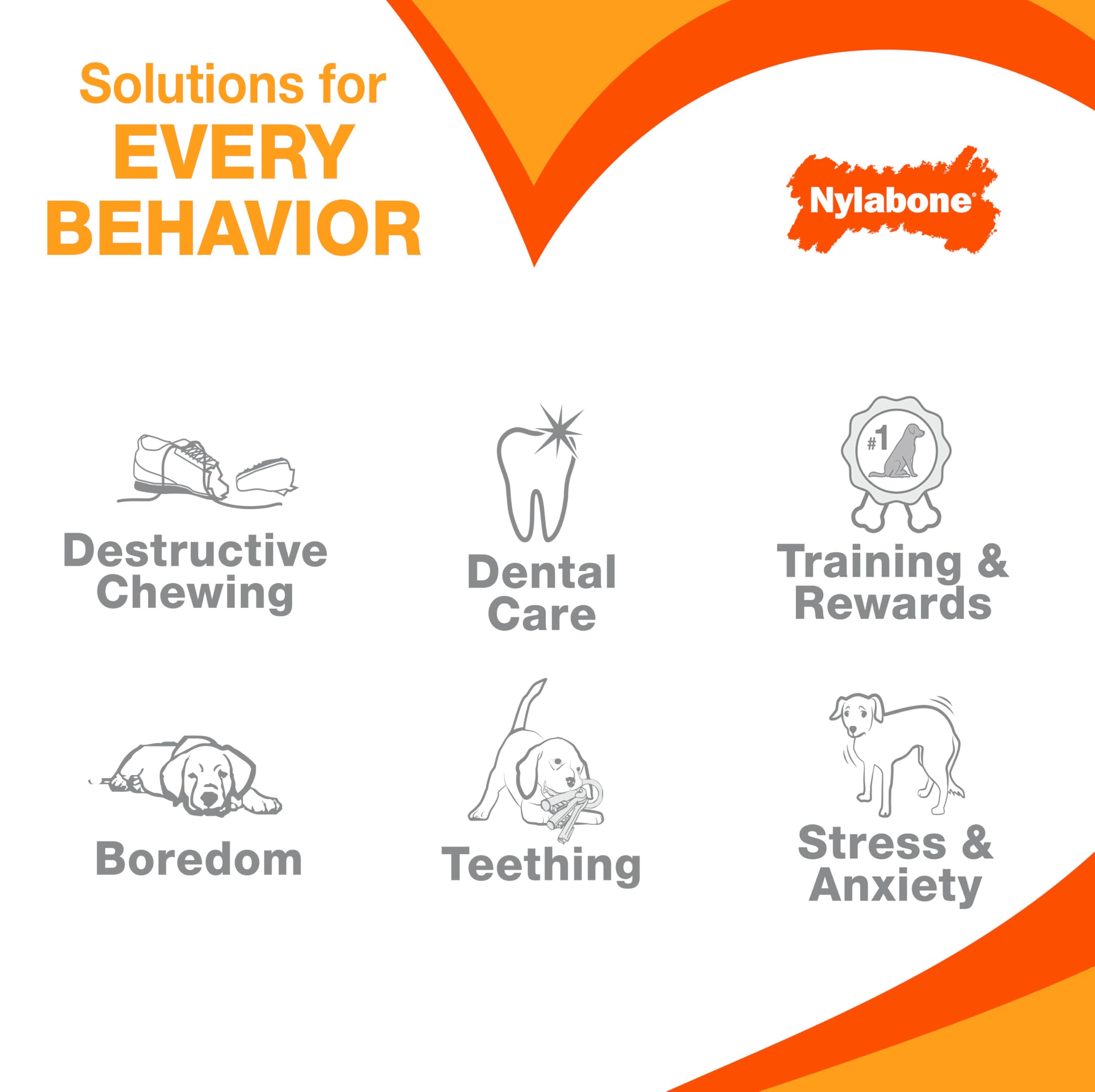**Nylabone Power Chew Toy Bundle for Aggressive Chewers - Bacon, Marshmallow & Peanut Butter Flavored Dog Chew Toys for Large Dogs Up to 50 lbs (3-Pack) - Durable Chew Toys for Playtime, Training & Dental Health**