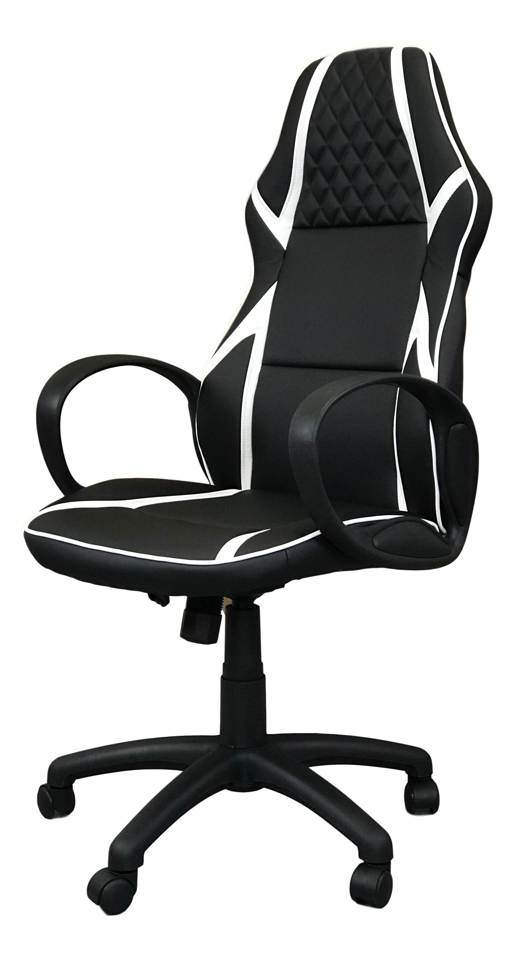 HAWK SERIES 1093 Ergonomic Gaming Chair - White & Black - High Back Racing Style for PC & Console Gamers - Perfect for Esports, Streaming & Home Office