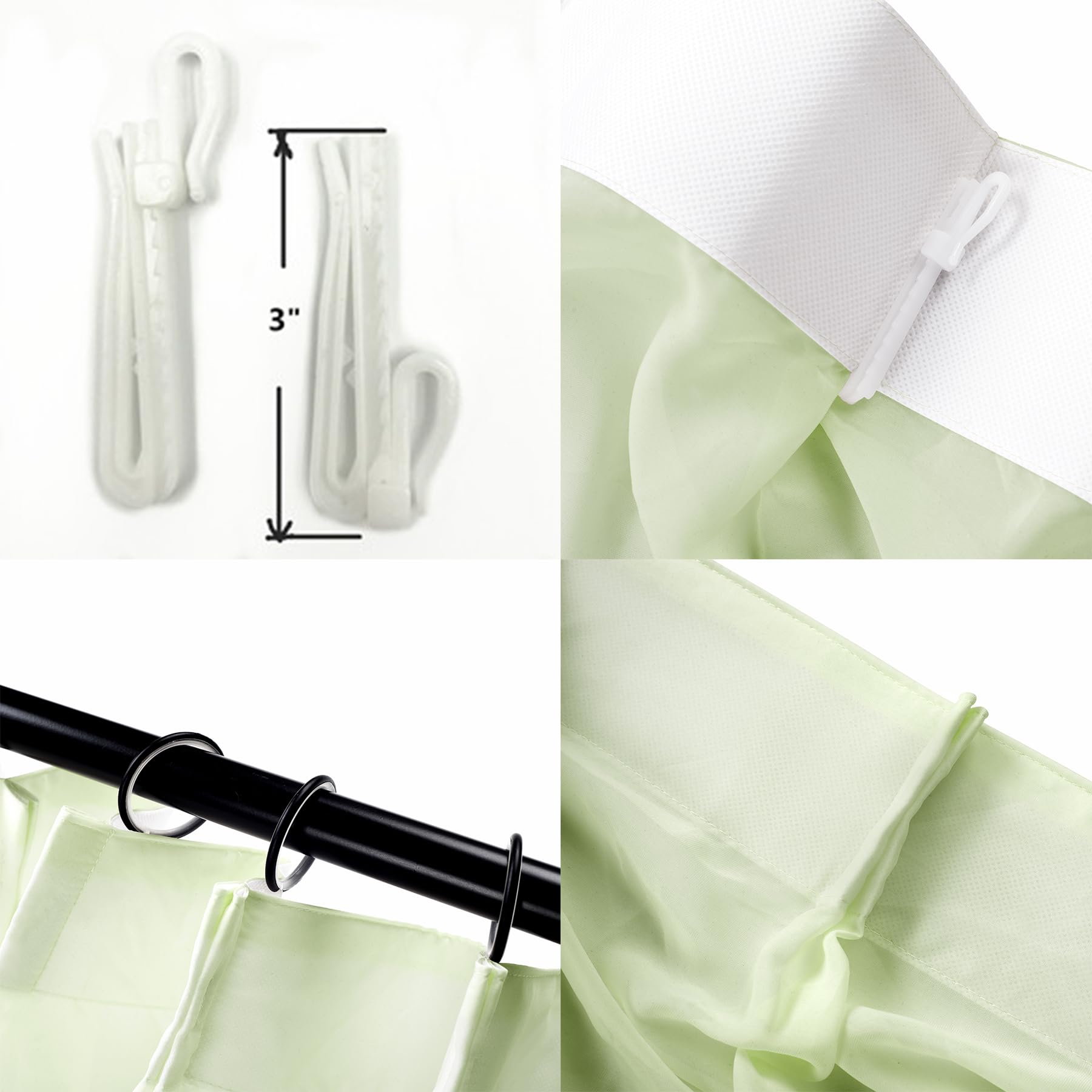 Cololeaf Extra Wide Sheer Curtains for Living Room, Bedroom, Kitchen & Outdoor - Pinch Pleat Design - 150