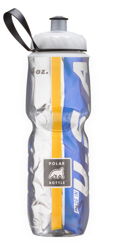 Polar Bottle Team Sport 24oz (710mL) Insulated Water Bottle - BPA Free, Leak Proof, Durable for Cycling, Running, Gym & Outdoor Activities