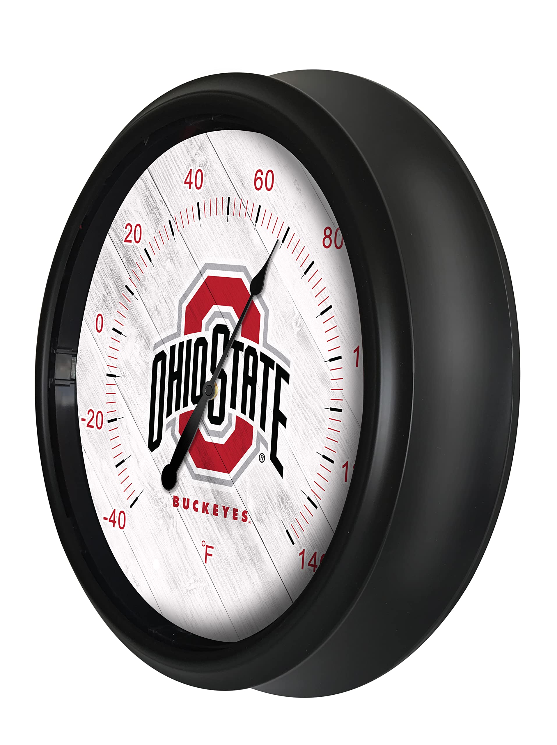 Ohio State University Buckeyes LED Digital Thermometer - Indoor/Outdoor Temperature Gauge with Backlight for Home, Office, Dorm & Tailgating