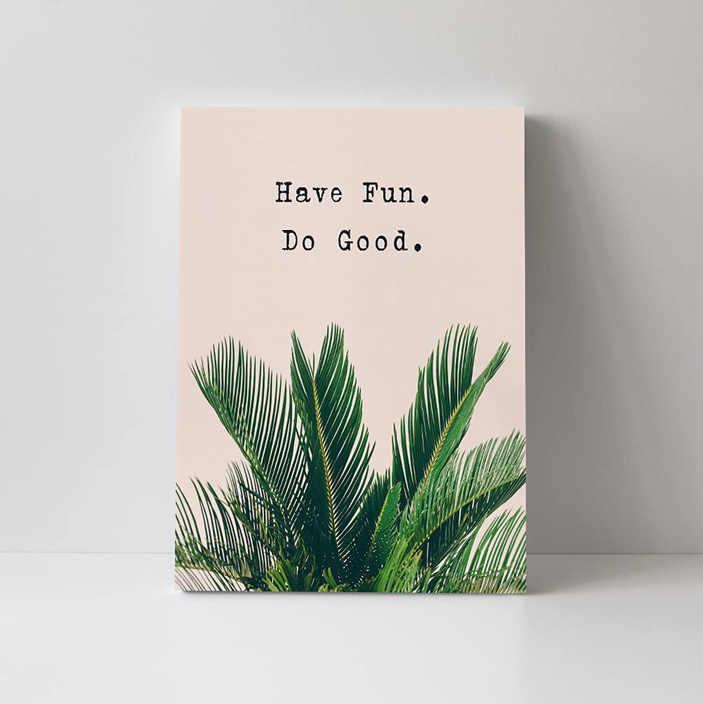 TJ Originals - Inspirational Positive Quotes Aesthetic Wall Art for Teen Girls | Palm Tree Canvas Decor | Motivational Gifts for Teenagers | Perfect for Bedroom, Dorm & Study Room Decor