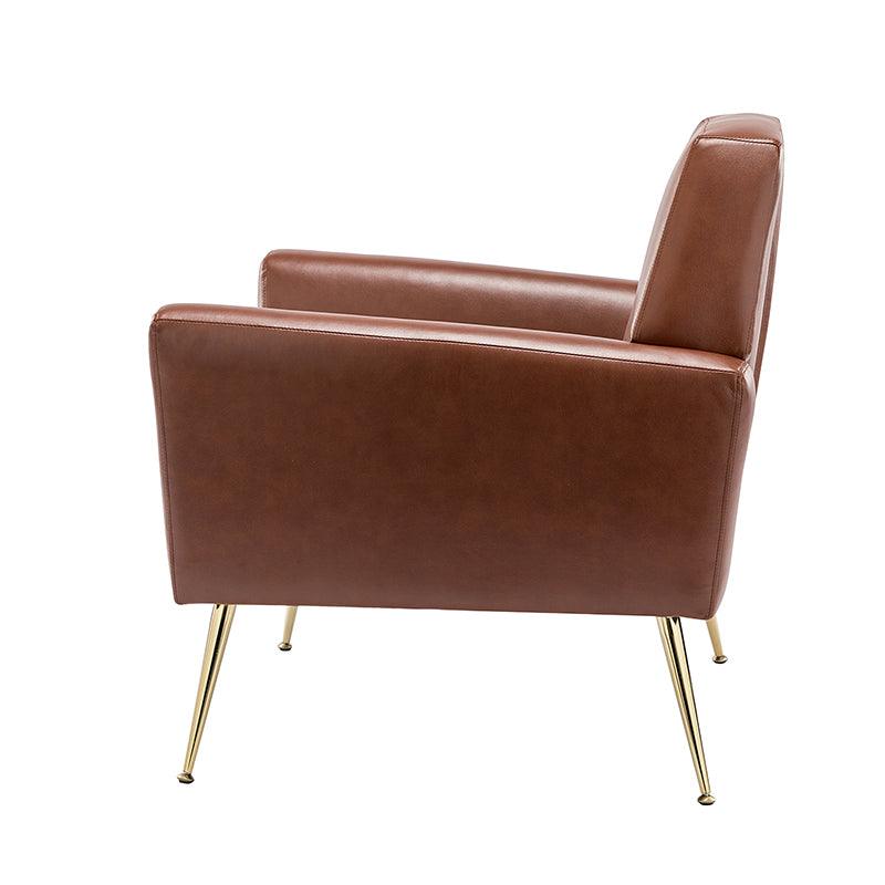 Raelynn Vegan Leather Armchair - Modern PU Leather Lounge Chair for Living Room, Office & Bedroom - Eco-Friendly Faux Leather Accent Chair for Home Decor