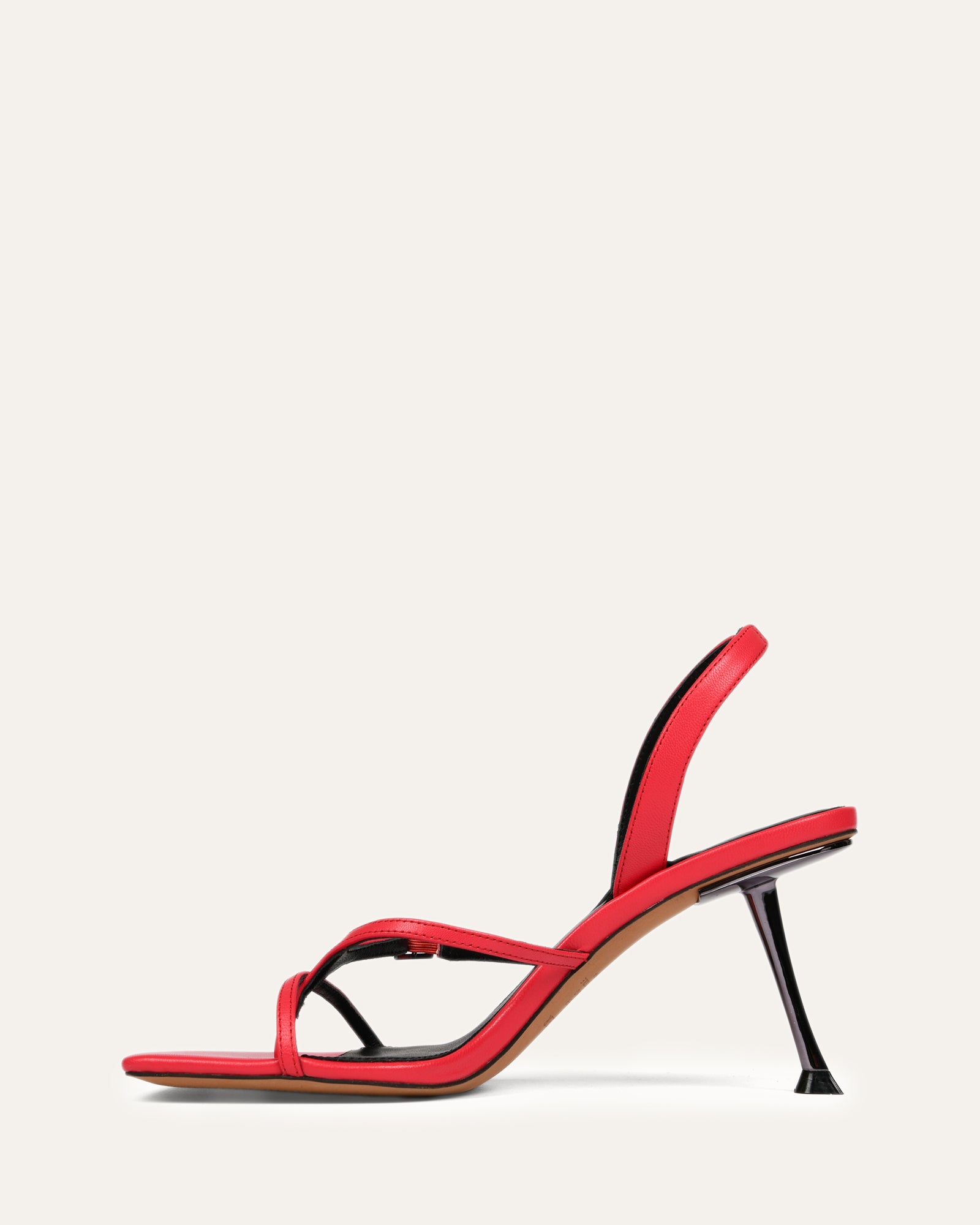 OLYSSA Women's High Heel Sandals - Hot Pink Leather Strappy Heels for Summer Weddings, Parties & Date Nights