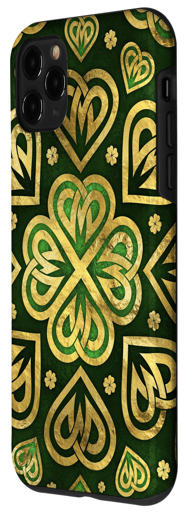 iPhone 11 Pro Case - Irish Shamrock Four-Leaf Clover Design, Protective Phone Cover for Good Luck | Perfect for St. Patrick's Day Gifts & Everyday Use