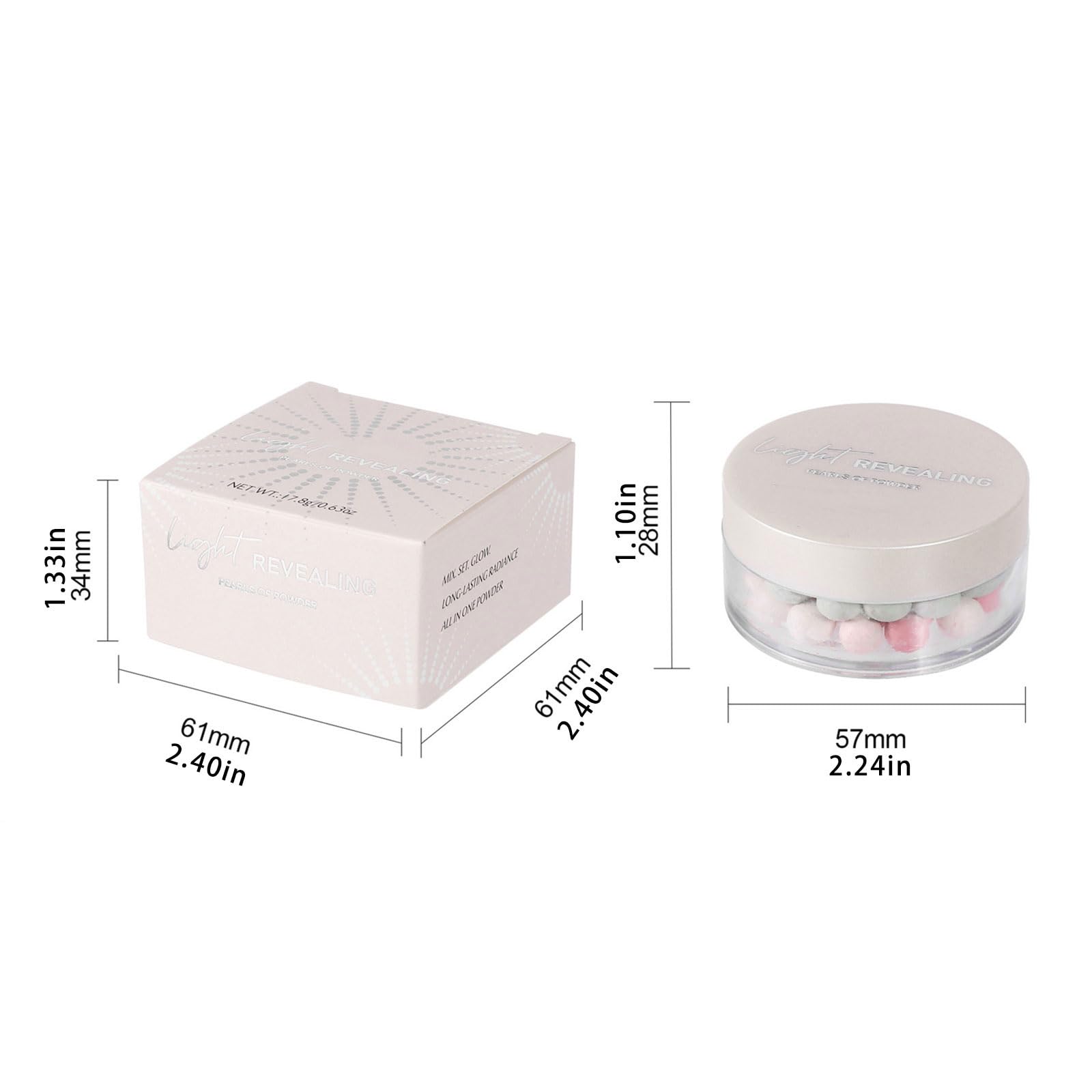 5 Colors Pearl Setting Powder - Loose Finishing Powder for Makeup, Multi-Tone Roller, Oil Control & Shine Reduction | Perfect for Daily Wear, Photo Shoots & Special Occasions