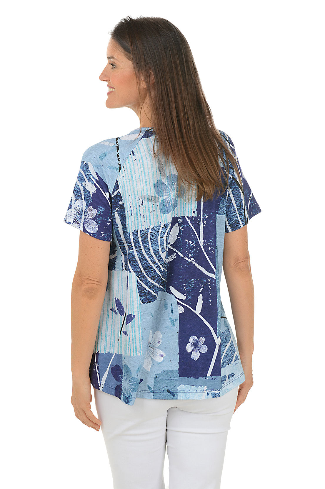 Hana Double Pocket Short Sleeve T-Shirt for Women - Casual Cotton Top with Front Pockets - Perfect for Everyday Wear, Outings & Travel