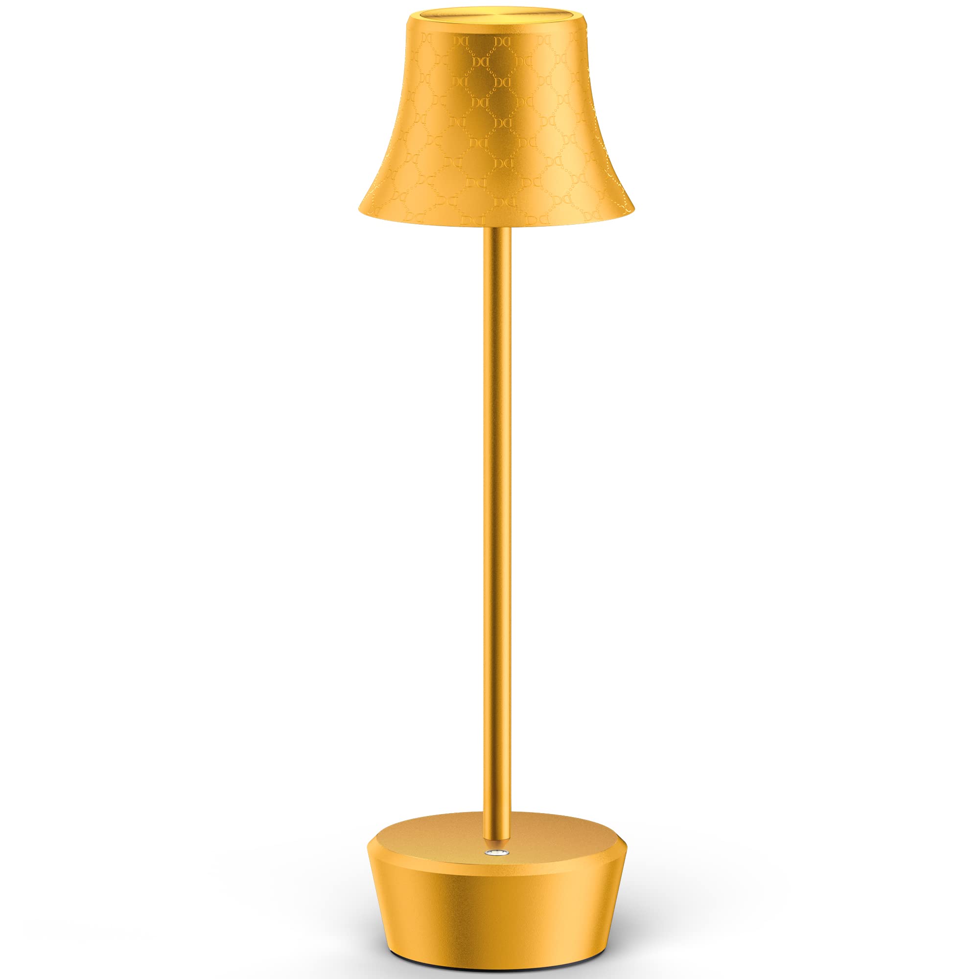 JALVDE LED Table Lamp - Cordless Rechargeable Desk Lamp with 6000mAh Battery, 2 Brightness Levels, Gold Night Light for Bedroom, Office, Restaurant & Reading Room | Perfect for Night Reading, Study & Ambient Lighting