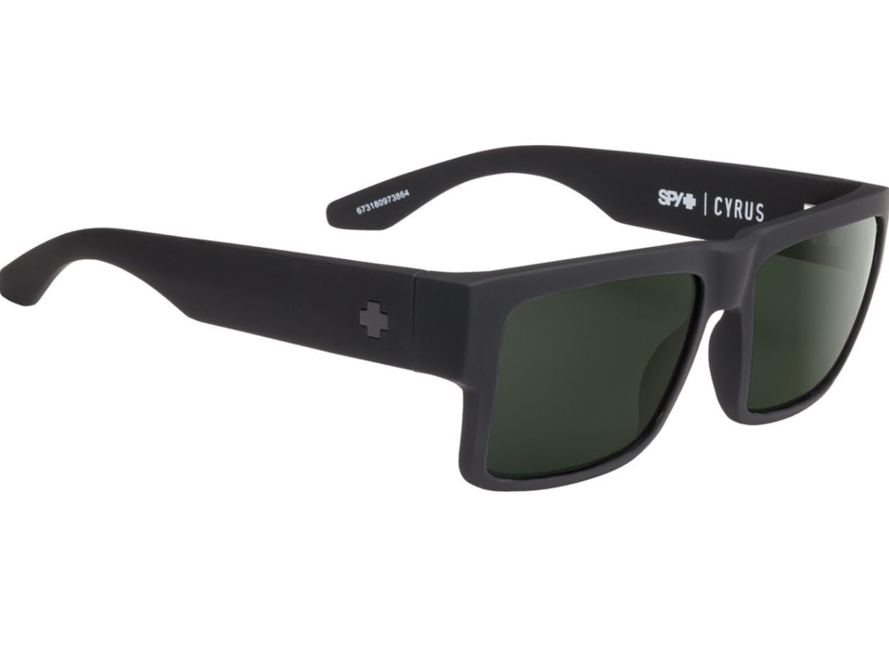 SpyCyrus Soft Matte Black Happy Gray Green Polarized Sunglasses for Men & Women – UV Protection, Fashionable & Comfortable for Outdoor Activities, Beach, Driving, and Travel