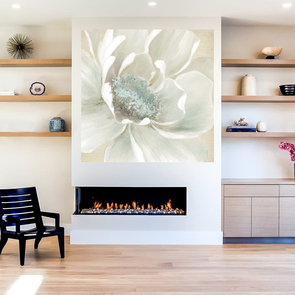 Botanical Wall Art Canvas - Winter Blooms Floral Painting by Carol Robinson - 22x22 Inch Bathroom & Bedroom Decor - Perfect for Spa, Living Room & Office Wall Decor