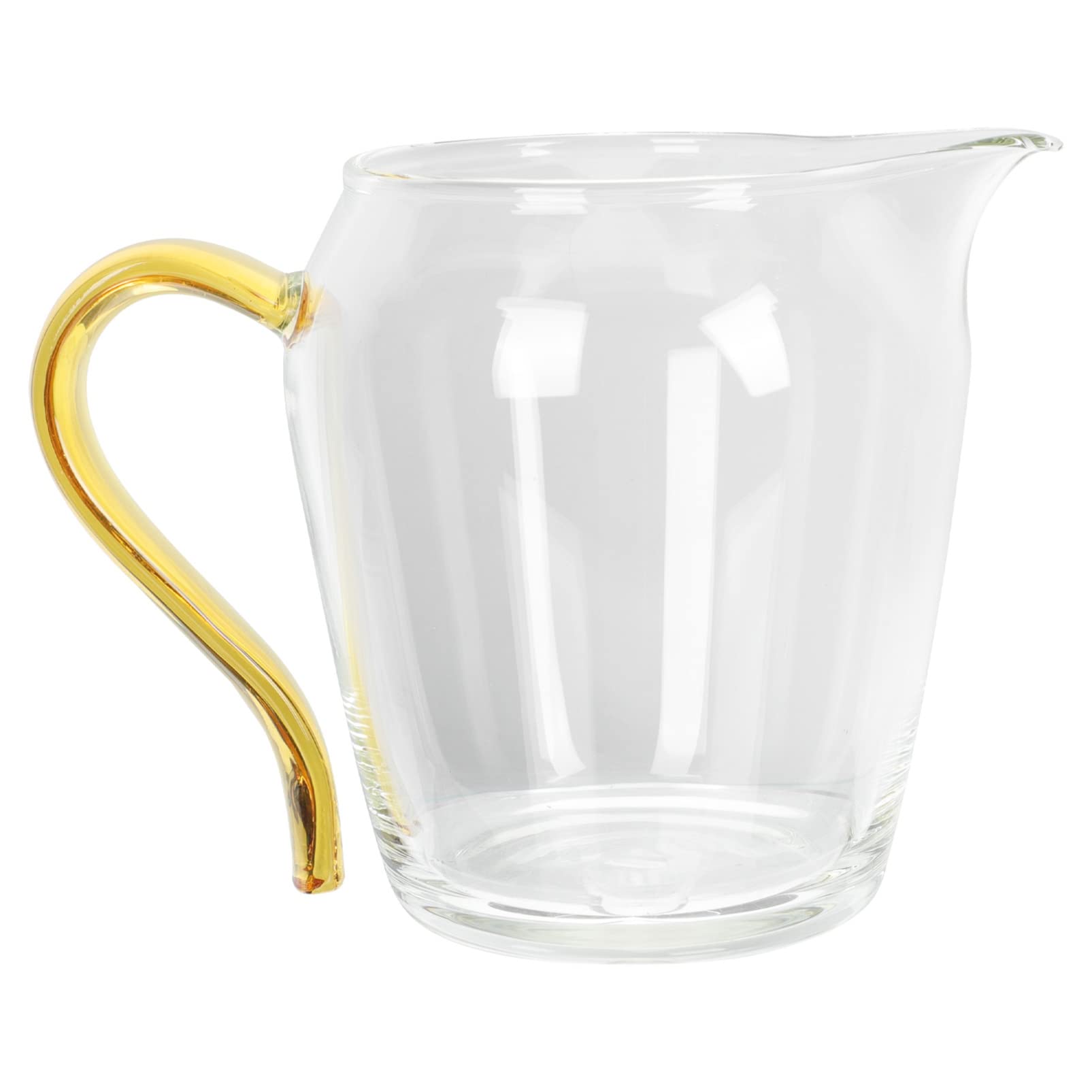 Premium Crystal Glass Creamer Pitcher - Small Tea & Coffee Milk Jug with Handle - Perfect for Chinese Kungfu Tea, Mini Coffee, Milk Frothing & Creamer Serving