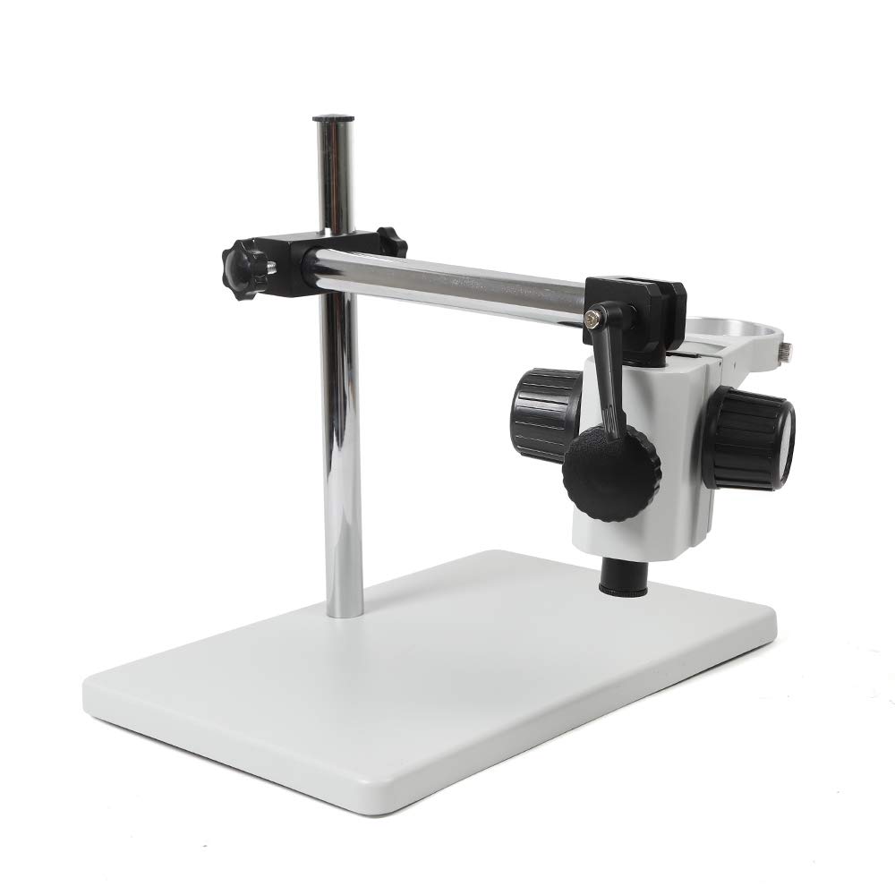 Professional Heavy Duty Aluminum Alloy Stereo Microscope Boom Stand - 70mm Ring with 360° Multi-Axis Rotation & Precision Focusing | Ideal for Laboratory, Research, Jewelry Making & Electronics Inspection