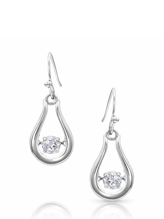 Montana Silversmiths ER4148 Women's Dancing Glass Earrings - Sterling Silver Dangle Earrings for Women, Perfect for Parties, Weddings & Special Occasions