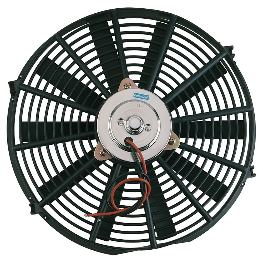 Perma-Cool 19122 12 Inch Standard Electric Cooling Fan - High Performance Cooling for Cars, Trucks & SUVs - Perfect for Engine Overheating Prevention & Improved Airflow