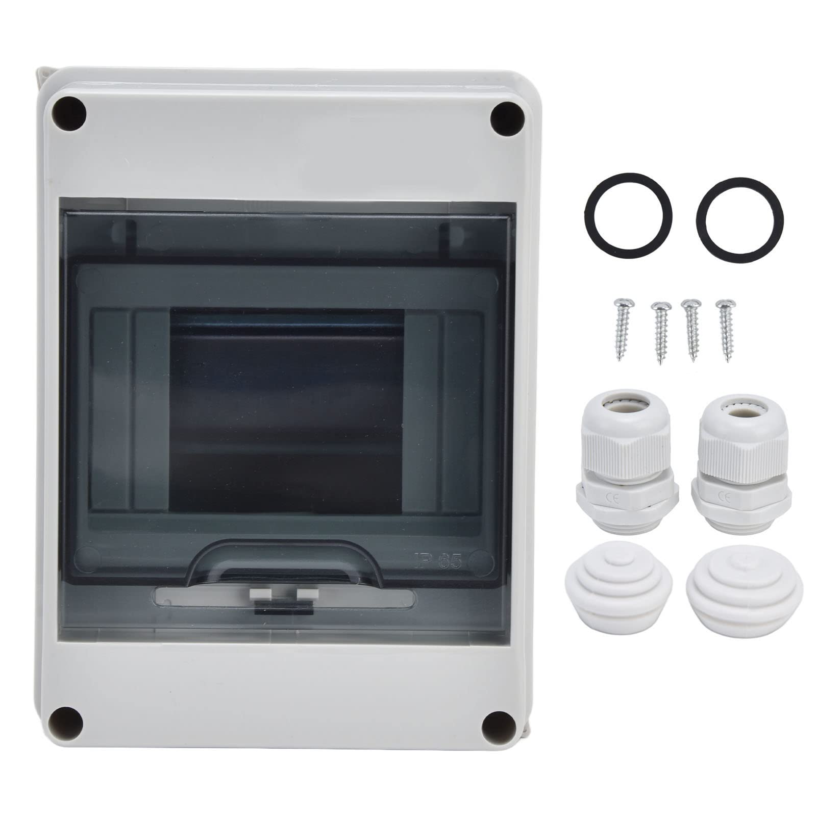 Agatige 5-Way Waterproof Plastic Junction Box - Outdoor Electrical Distribution Protection Case with Transparent Cover for Circuit Breakers | Ideal for Garden, Patio & Garage Wiring
