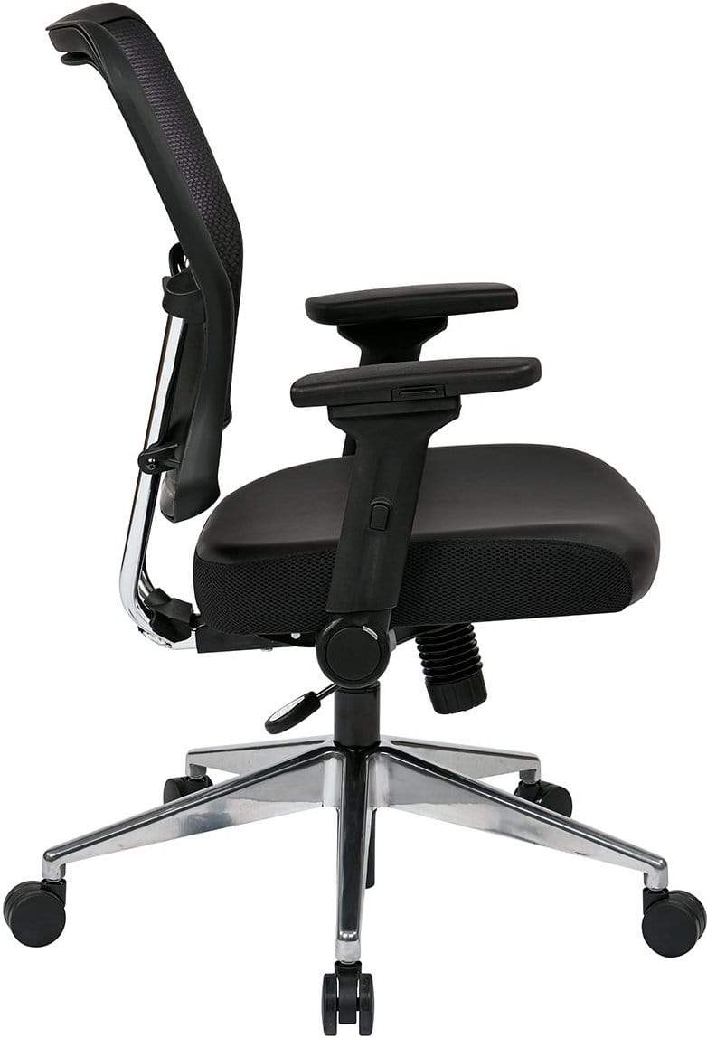 Ergonomic Office Chair with Breathable Air Grid Mesh Back - Adjustable Height & Lumbar Support for Home & Office Workspaces - Perfect for Long Hours of Sitting & Computer Work