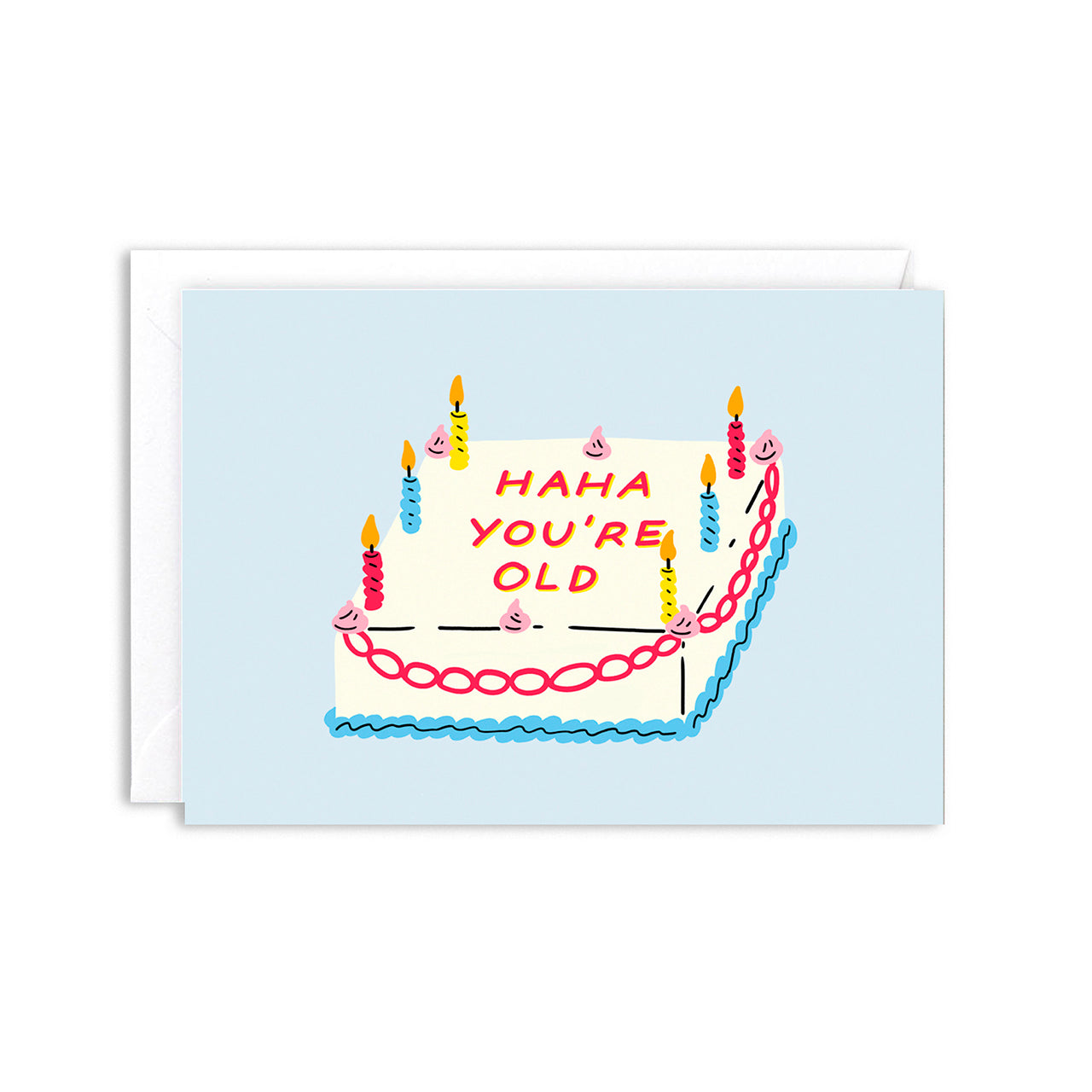 Funny Haha Cake Birthday Greeting Card - Perfect for Birthdays, Anniversaries & Special Celebrations