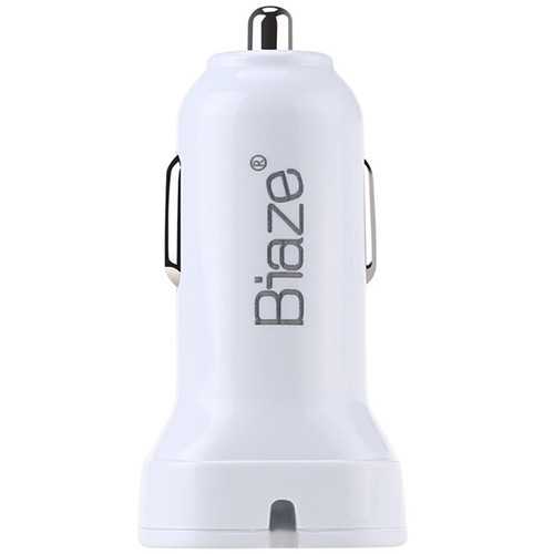 BIAZE MC3 5V 3A Fast Dual USB Car Charger Adapter - Quick Charge for iPhone, Android, Tablet & Smartphone - Perfect for Road Trips & Travel Charging