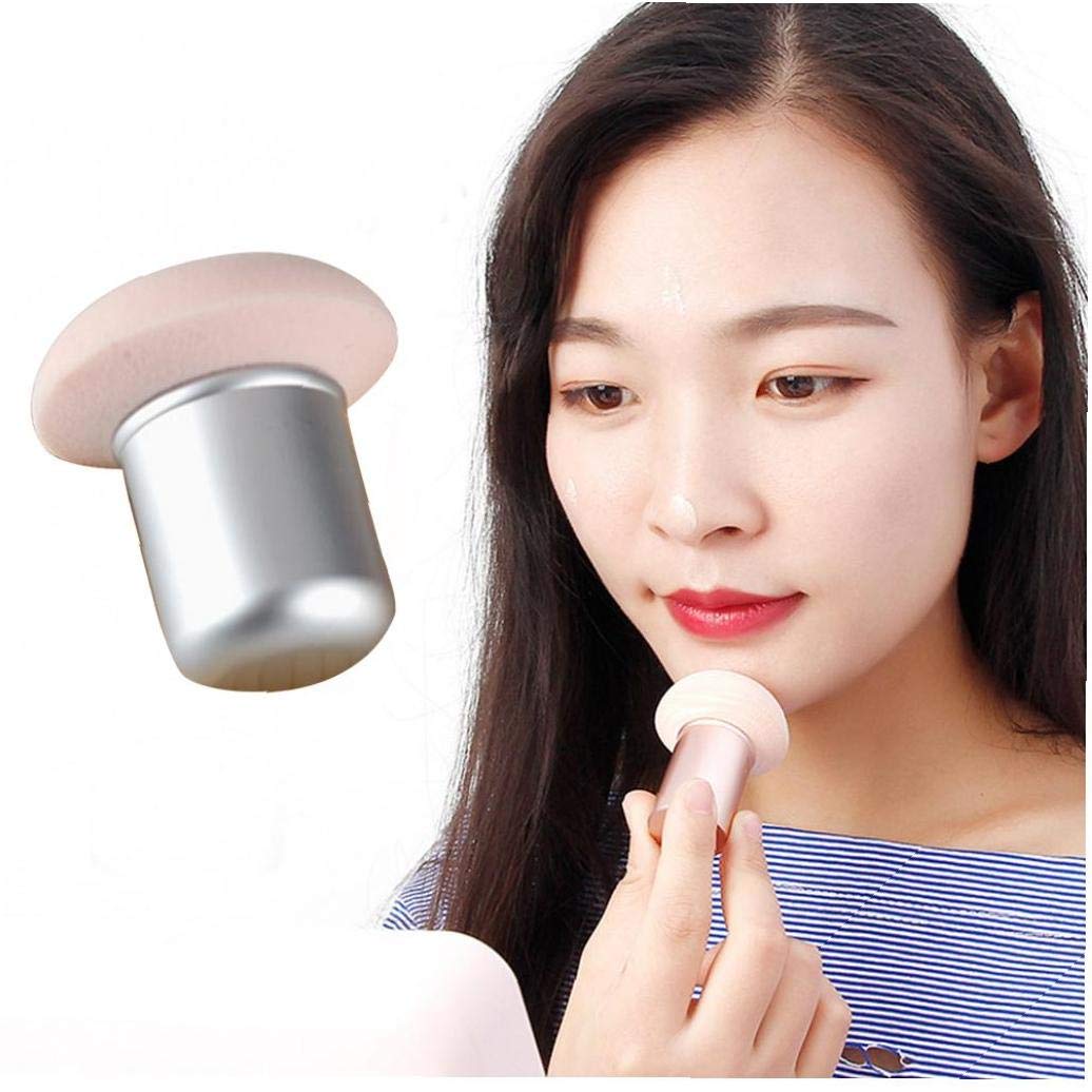 Premium Makeup Sponge & Brush Set - Mushroom Head Blending Sponge for Wet/Dry Foundation, Concealer - Pink & Gold Makeup Brushes Kit for Flawless Face Makeup Application - Perfect for Daily Use, Travel & Professional Makeup Artists