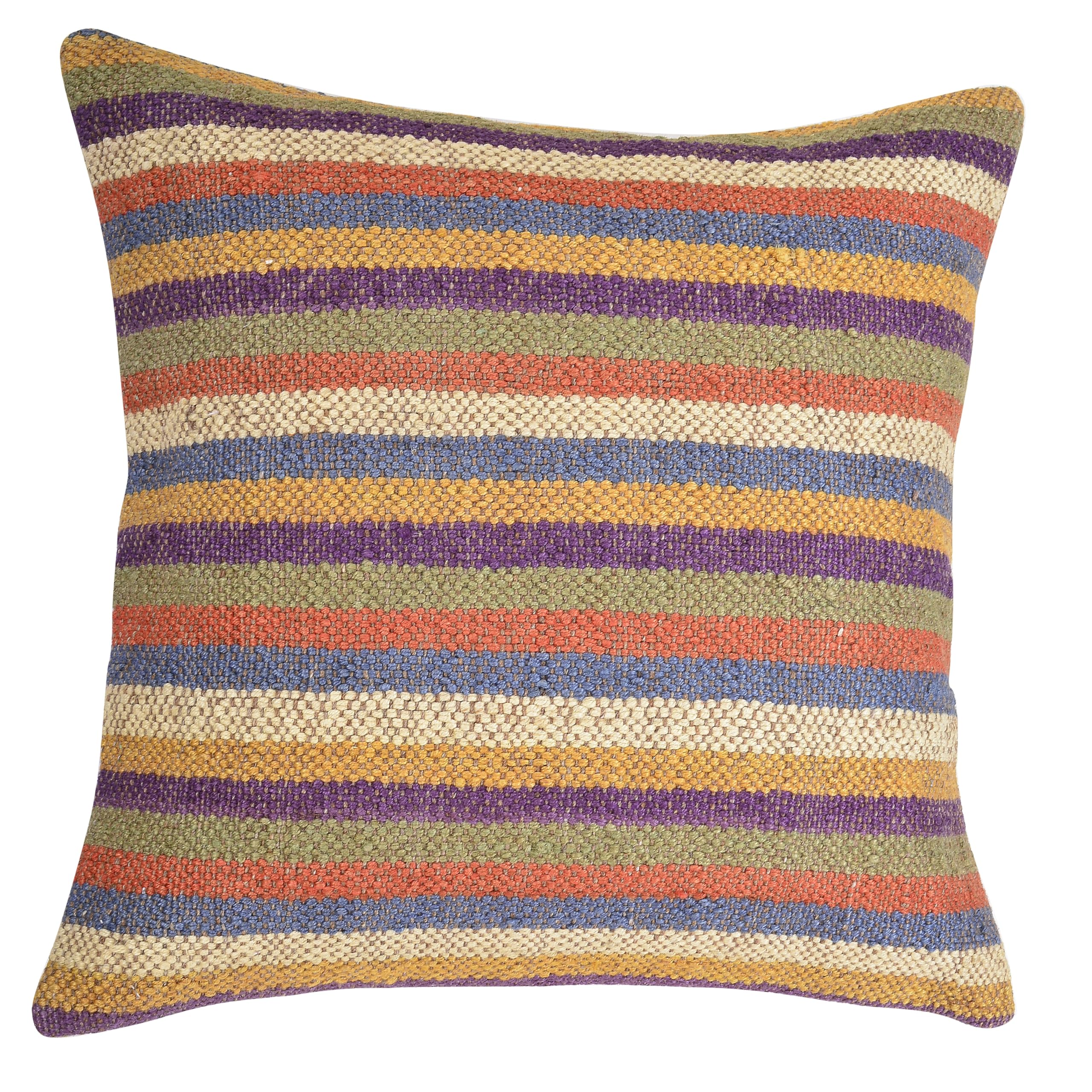 Trade Star Exports Set of 5 Handwoven Indian Kilim Pillow Covers 18x18 - Bohemian Jute Throw Cushion Cases for Sofa, Bed & Home Decor | Boho Chic Living Room, Bedroom & Outdoor Pillow Covers