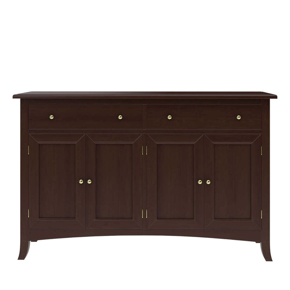 Solid Mahogany Wood 2-Drawer Large Sideboard Cabinet - Rustic Dining Room Buffet & Entryway Storage Furniture for Home Decor